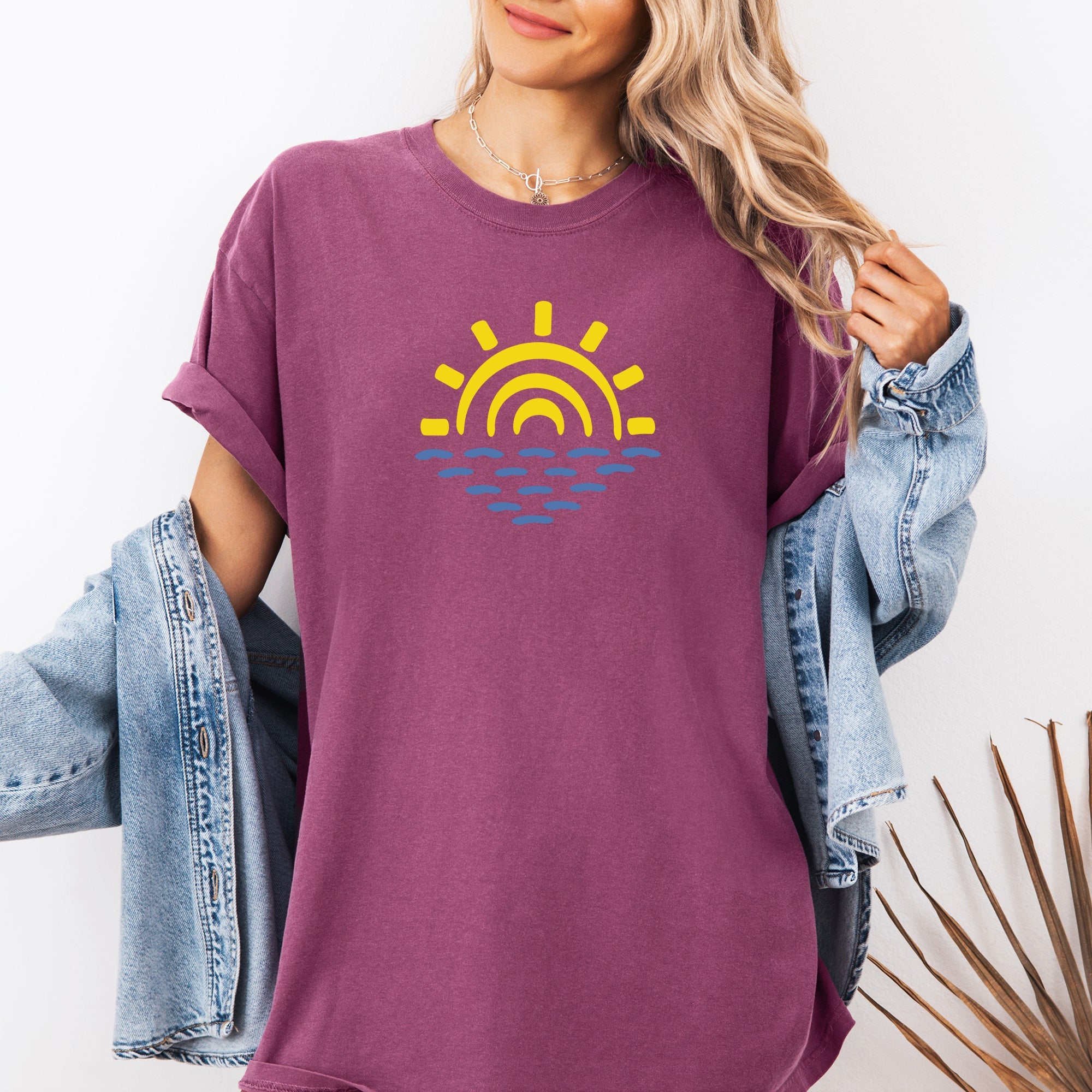 Minimalist Sunset Summer Beach Vibes Edition Premium Soft Cotton Comfort Colors Tee