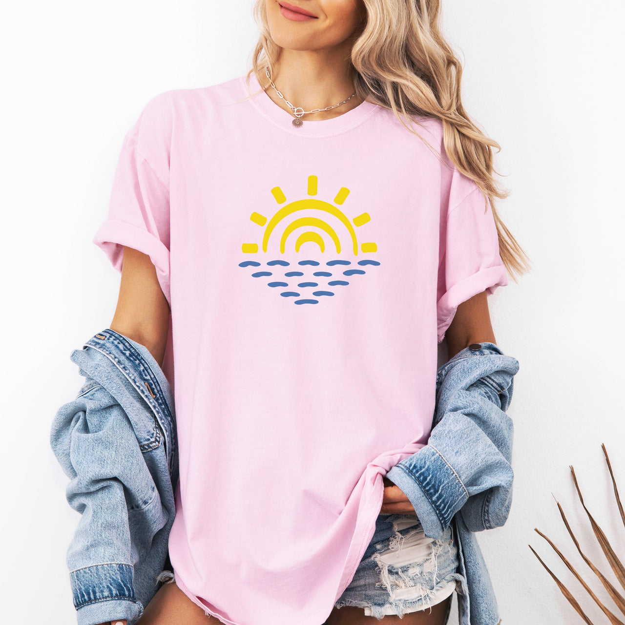 Minimalist Sunset Summer Beach Vibes Edition Premium Soft Cotton Comfort Colors Tee