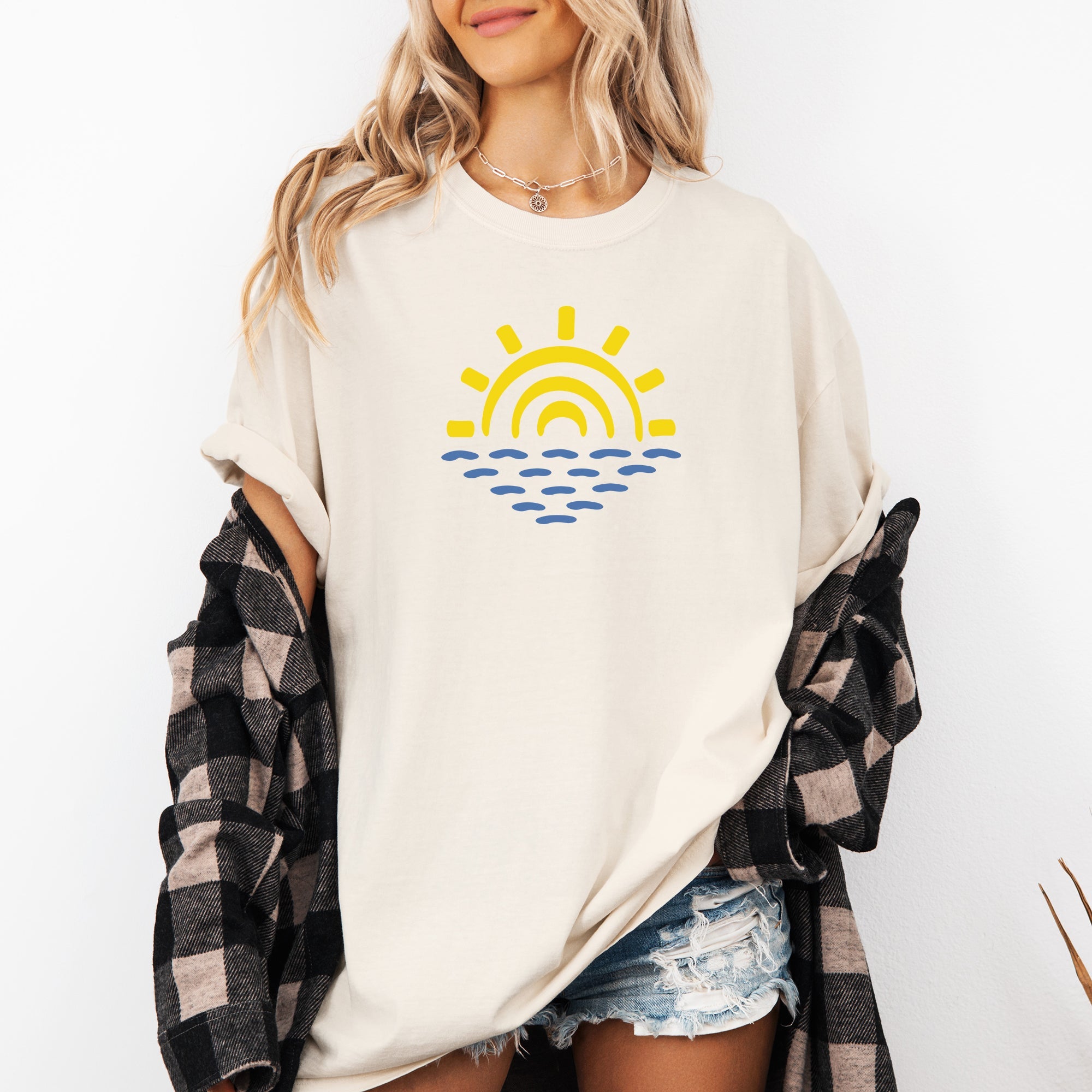 Minimalist Sunset Summer Beach Vibes Edition Premium Soft Cotton Comfort Colors Tee