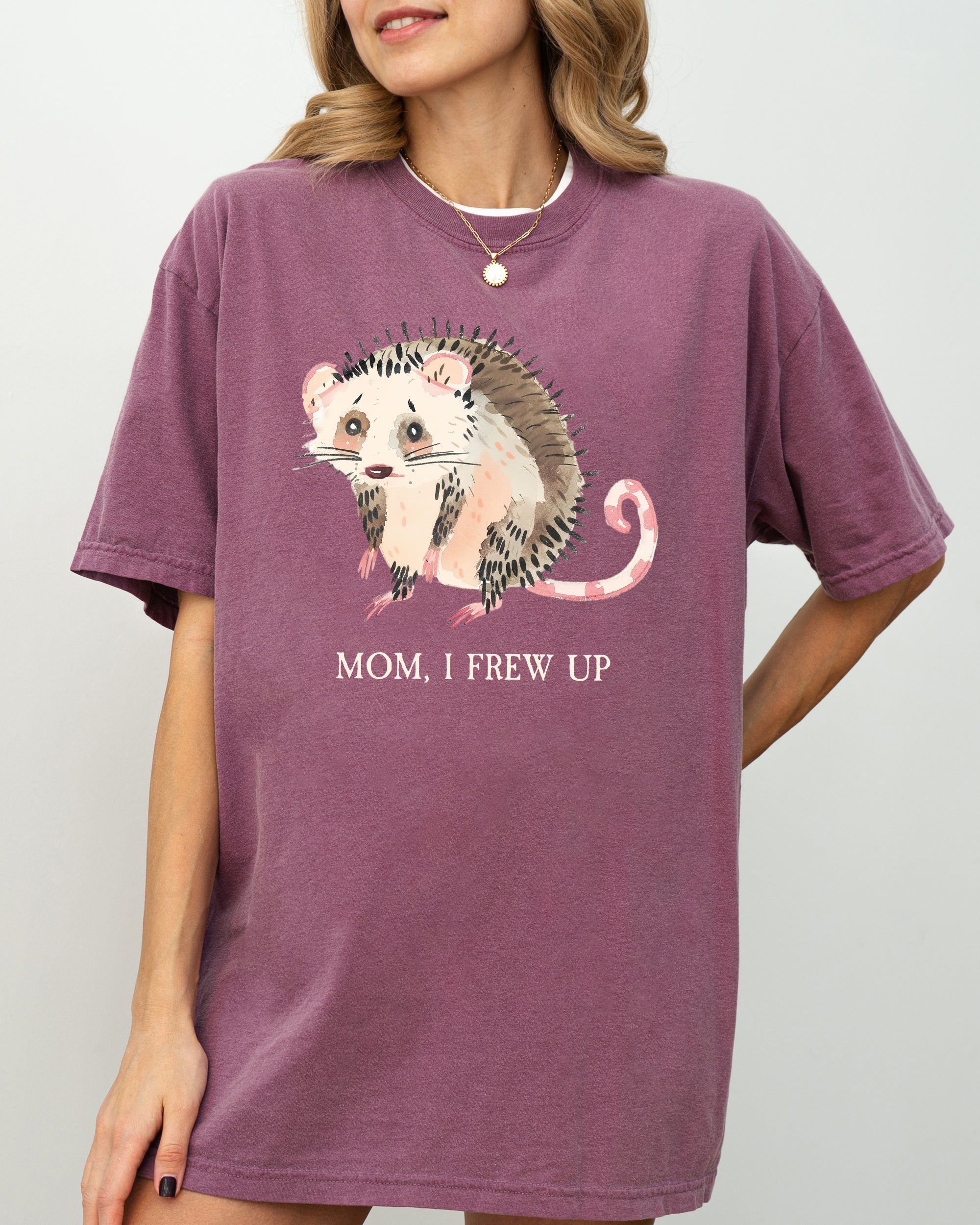 Mom, I Frew Up, Possum, Opossum, Cute, Aesthetic, Funny Shirt Comfort Colors Tee