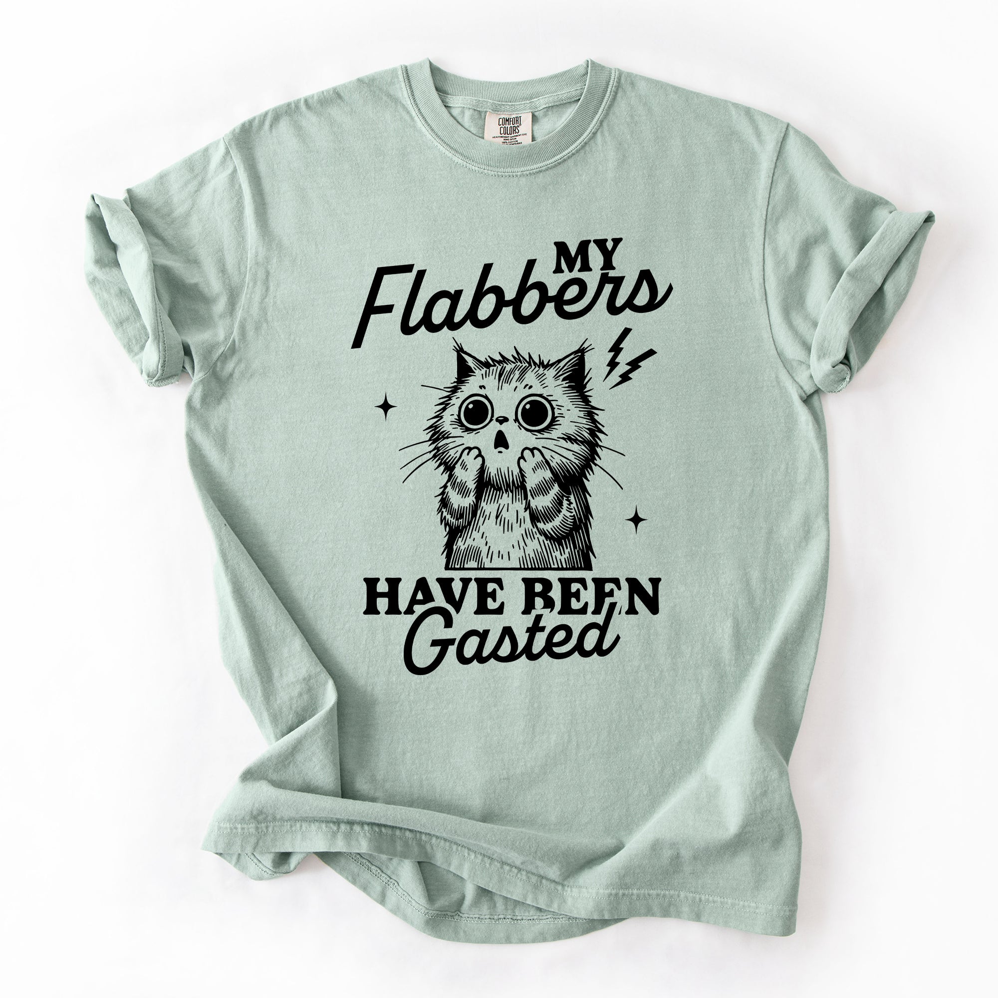 My Flabbers Have Been Gasted, Flabbergasted Cat Sass And Sarcasm Comfort Colors Tee
