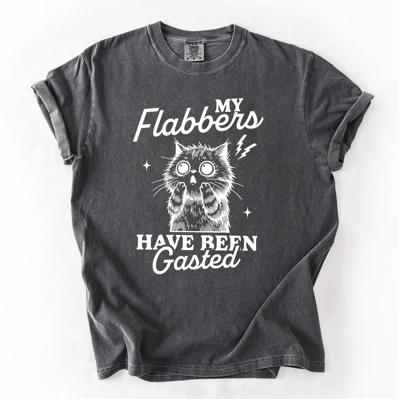 My Flabbers Have Been Gasted, Flabbergasted Cat Sass And Sarcasm Comfort Colors Tee