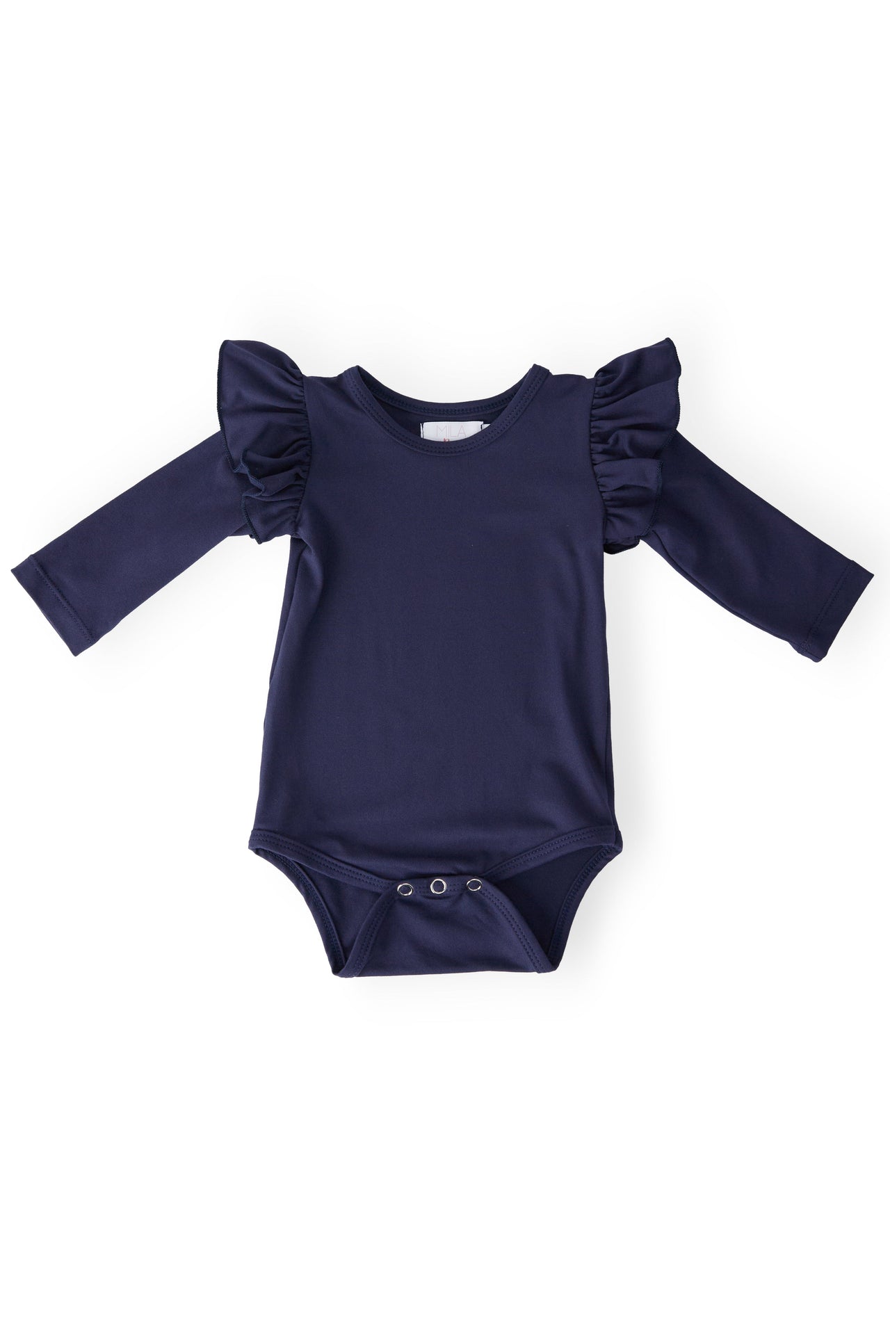Navy L/S Flutter Bodysuit