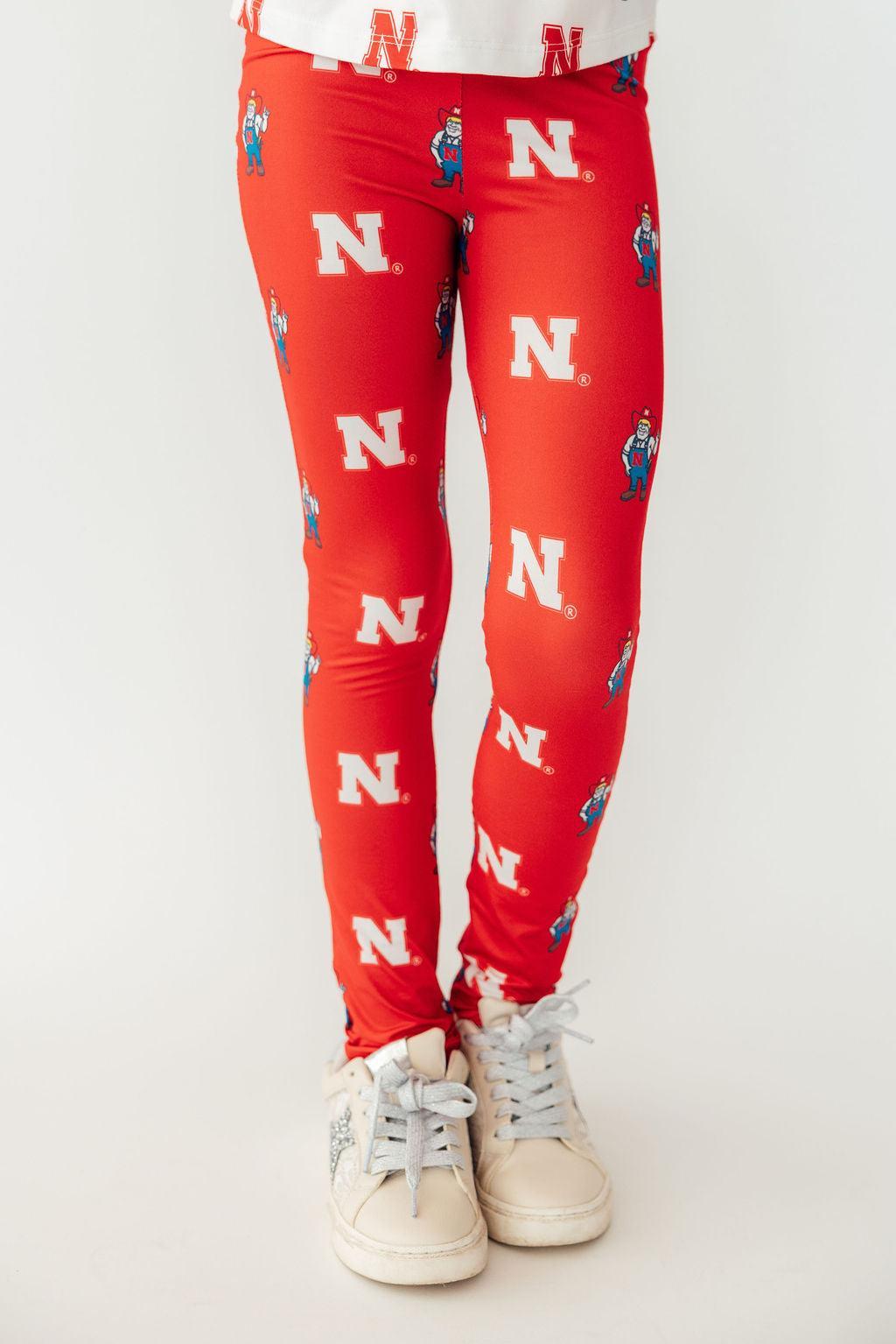 Nebraska Red Herbie Husker Leggings