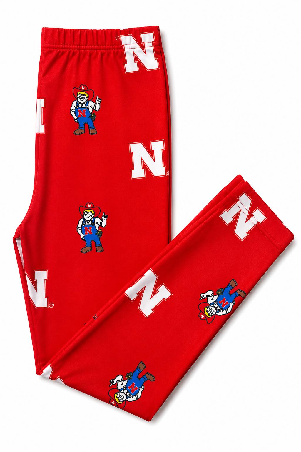 Nebraska Red Herbie Husker Leggings