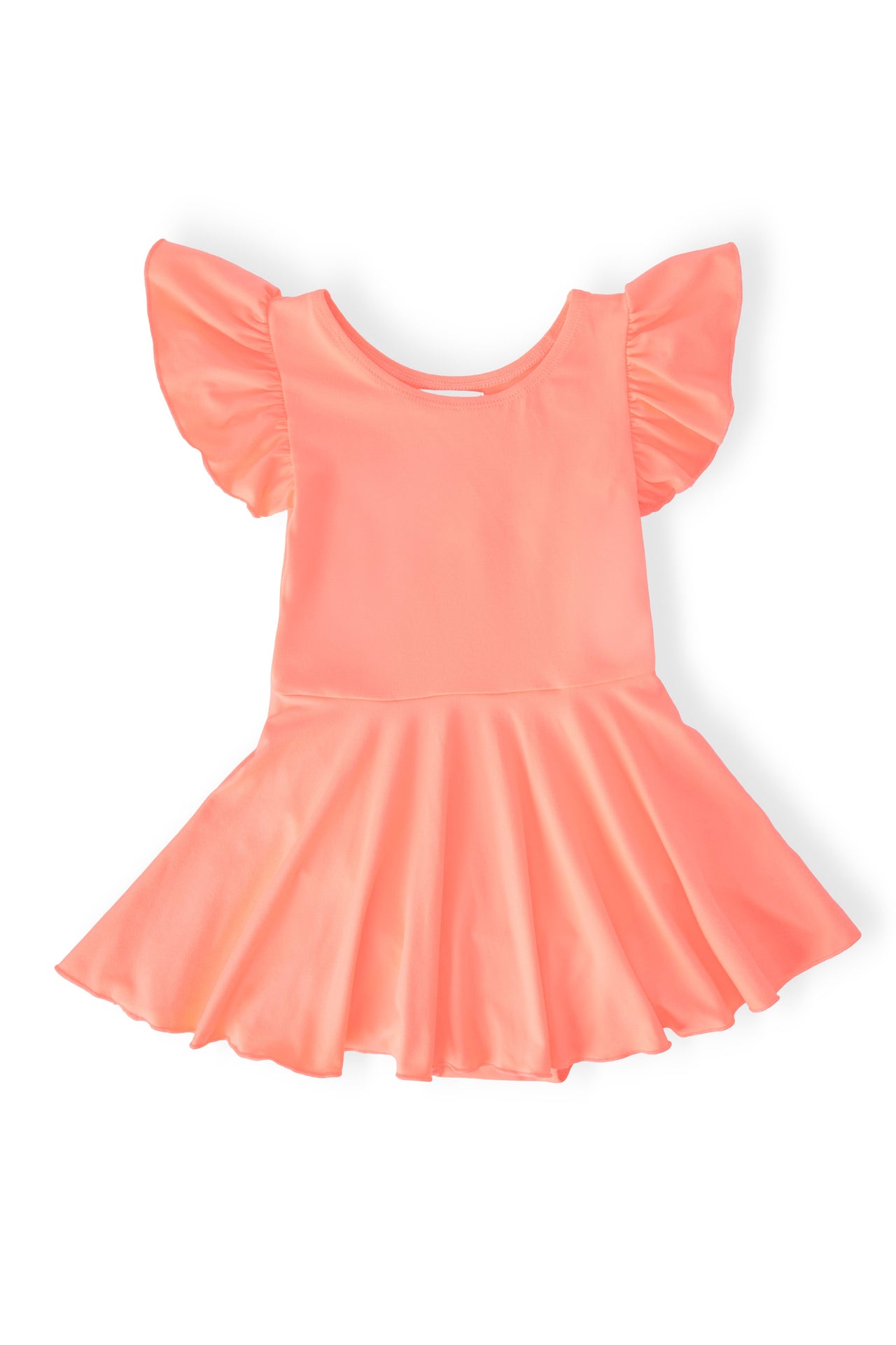 Neon Coral S/S Twirl Leotard