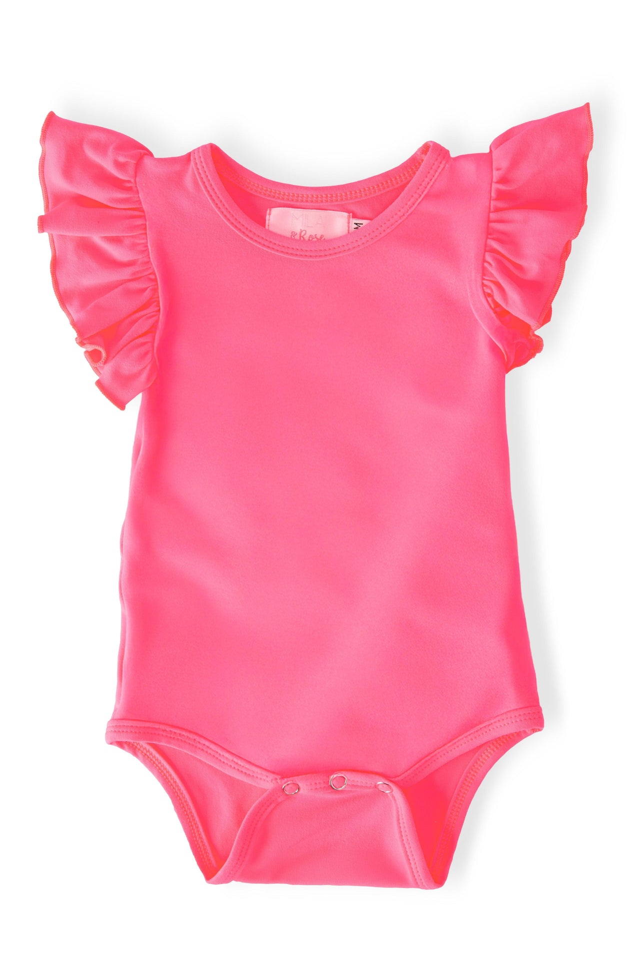 Neon Pink S/S Flutter Bodysuit