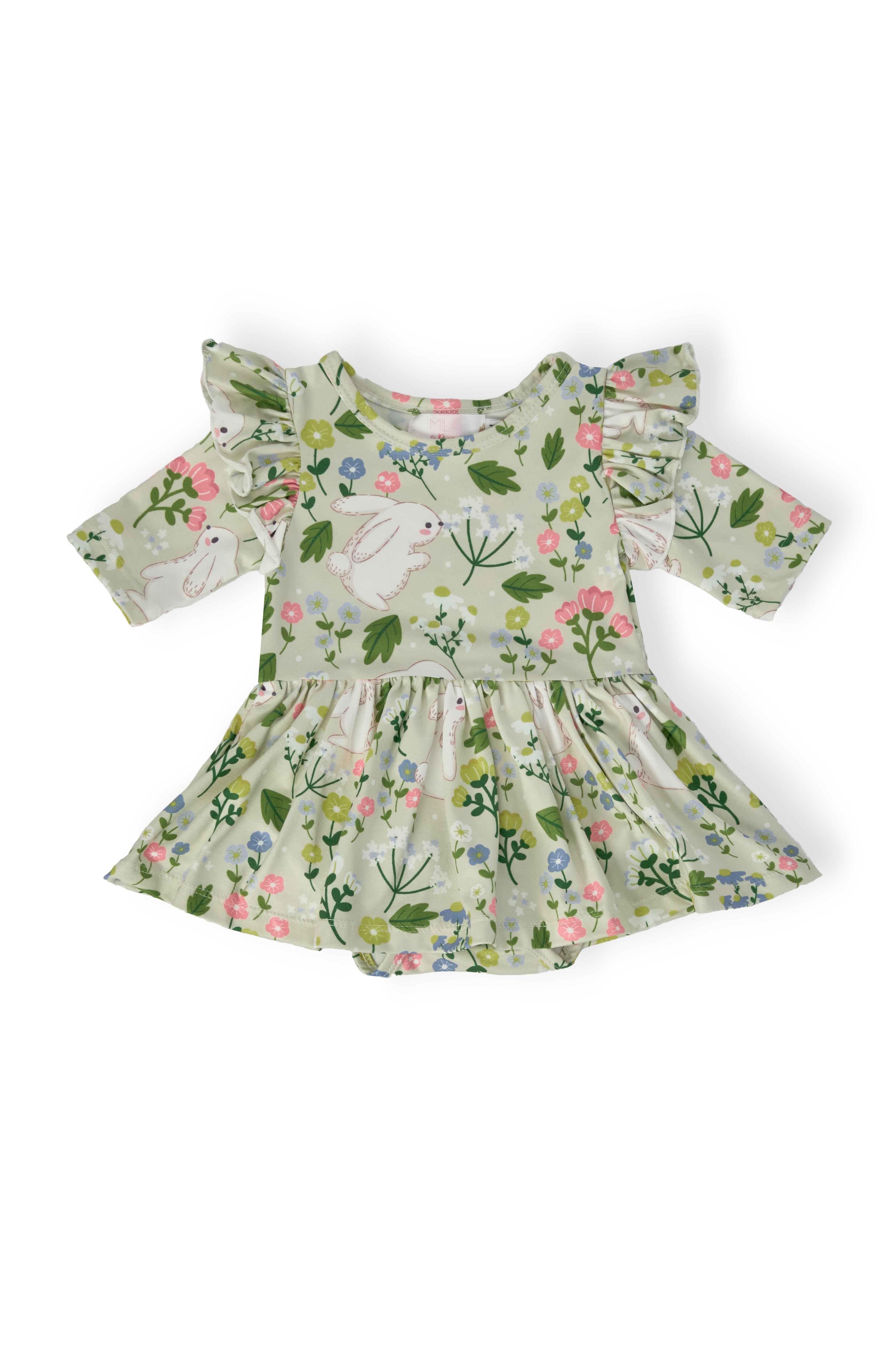 No Bunny Like You 3/4 Sleeve Flutter Twirl Bodysuit