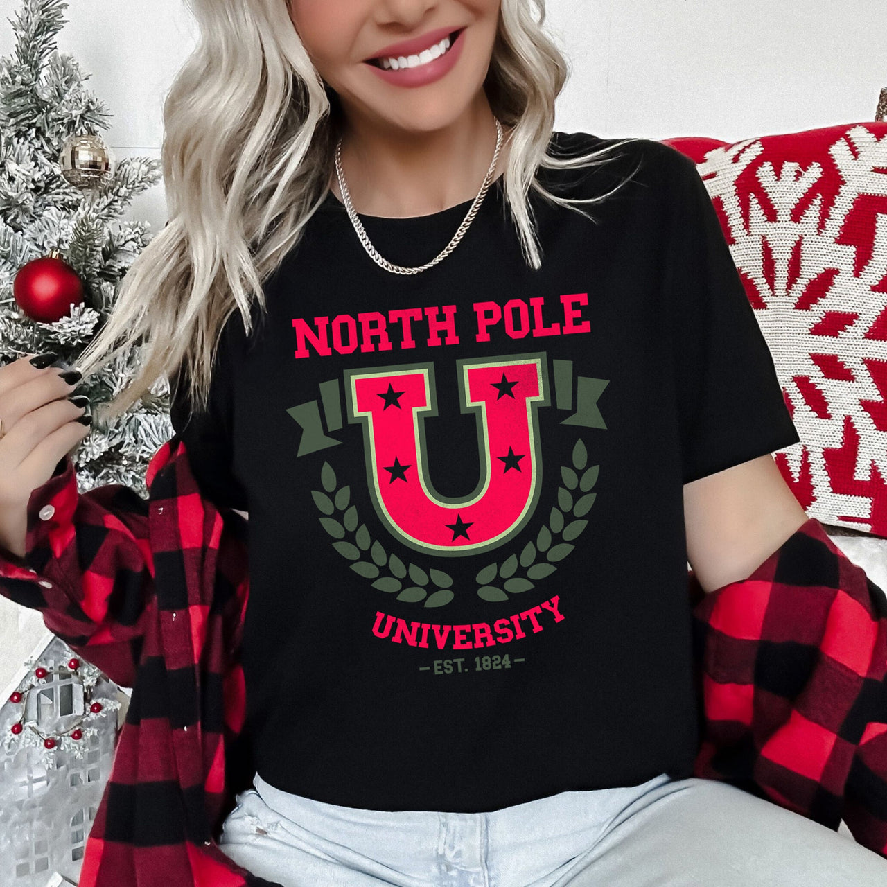 North Pole University Retro Vintage Classic Super Soft Limited Edition Graphic Tee
