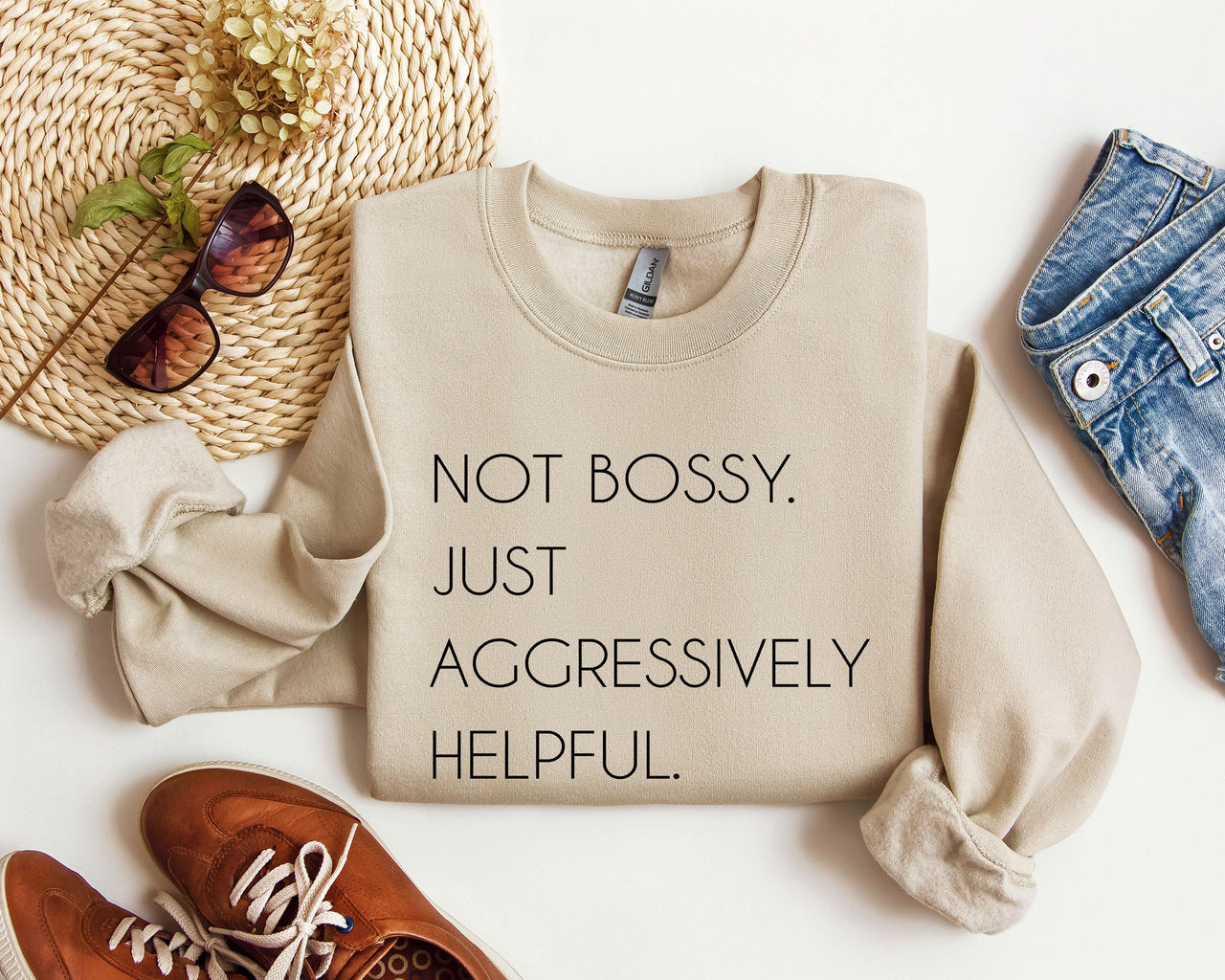 Not Bossy Funny Sarcastic College Humor Whimsical Academic Attitude Campus Life Student Humor Sweatshirt