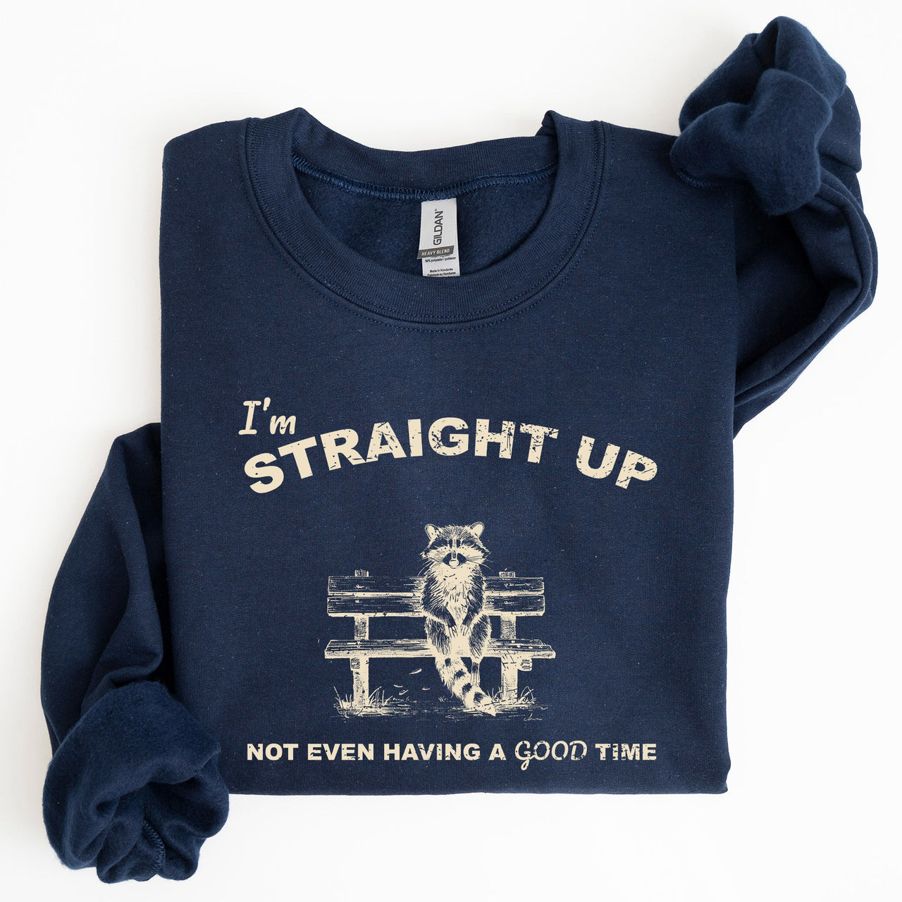 Not Having A Good Time Raccoon Meme Expression Of Internet Humor Edition Sweatshirt