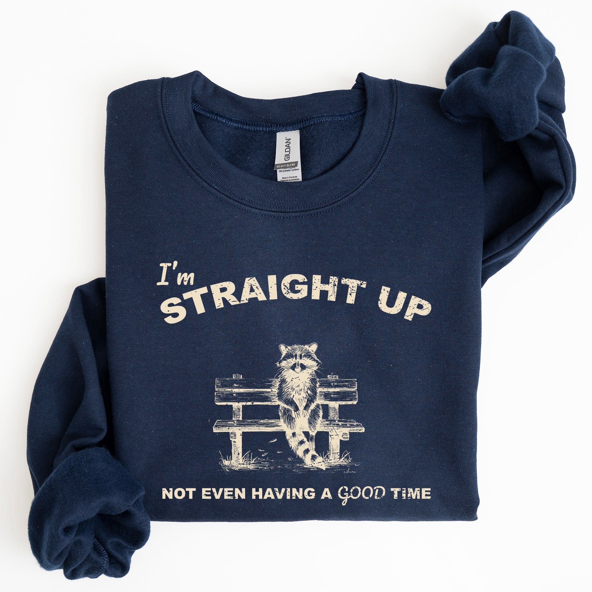 Not Having A Good Time Raccoon Meme Expression Of Internet Humor Edition Sweatshirt