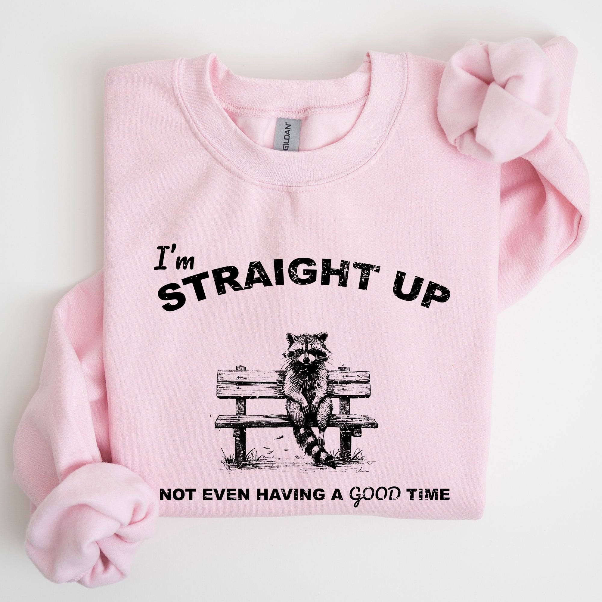 Not Having A Good Time Raccoon Meme Expression Of Internet Humor Edition Sweatshirt