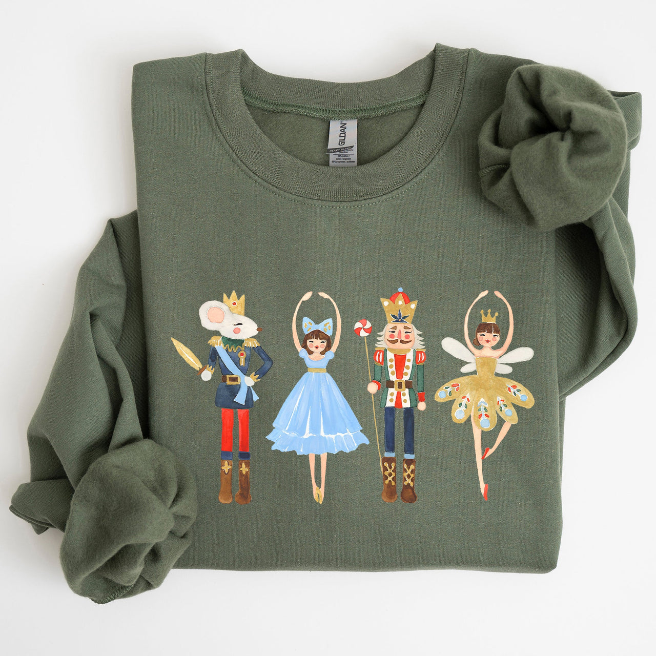 Nutcracker Christmas Sugar Plum Fairy Noel Santa Winter Ballerina Xmas Ballet Sweatshirt