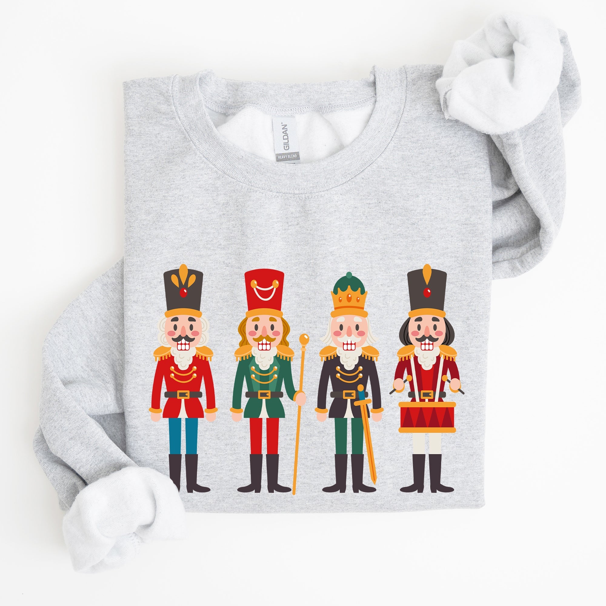 Nutcrackers Christmas Classic Winter Decorations Holiday Ornament Scene Sweatshirt