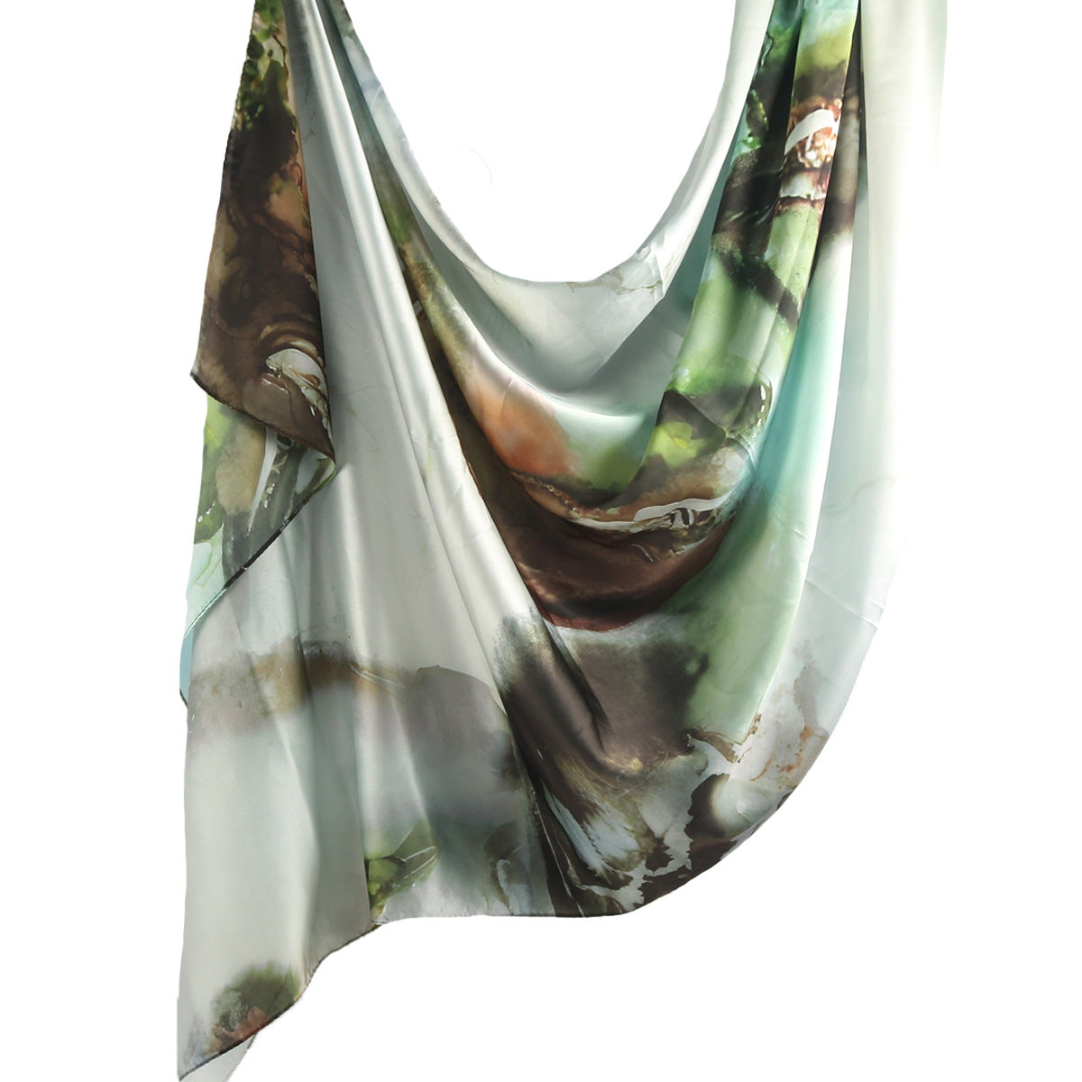 Silk Marble Print Hijab Scarf(MH209)