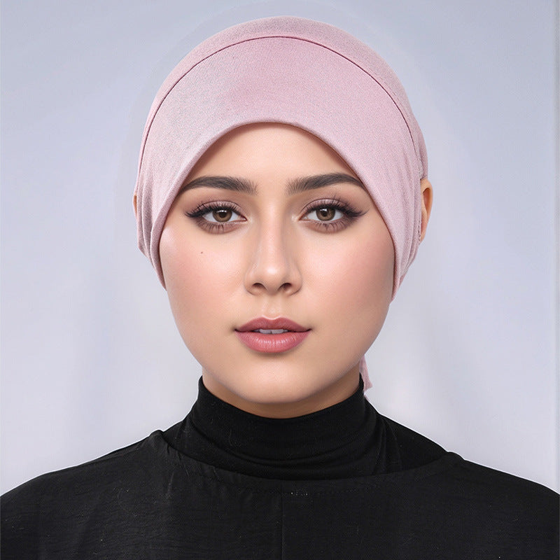 Mercerized Cotton Tie-Back Under Cap with Ear Openings(MH204)