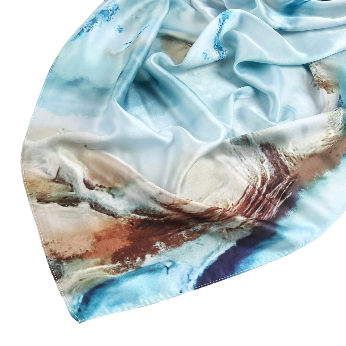 Silk Marble Print Hijab Scarf(MH209)
