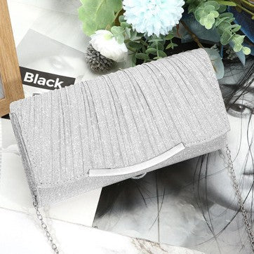 Women's Glitter Pleated Evening Clutch(MAC428)