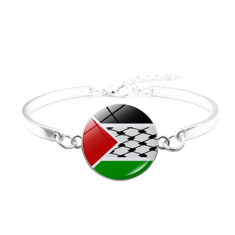 Free Palestine Bracelet | Palestinian Flag Keffiyeh Bracelet (MAC081)
