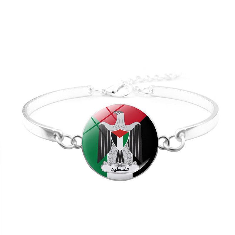 Free Palestine Bracelet | Palestinian Flag Keffiyeh Bracelet (MAC081)