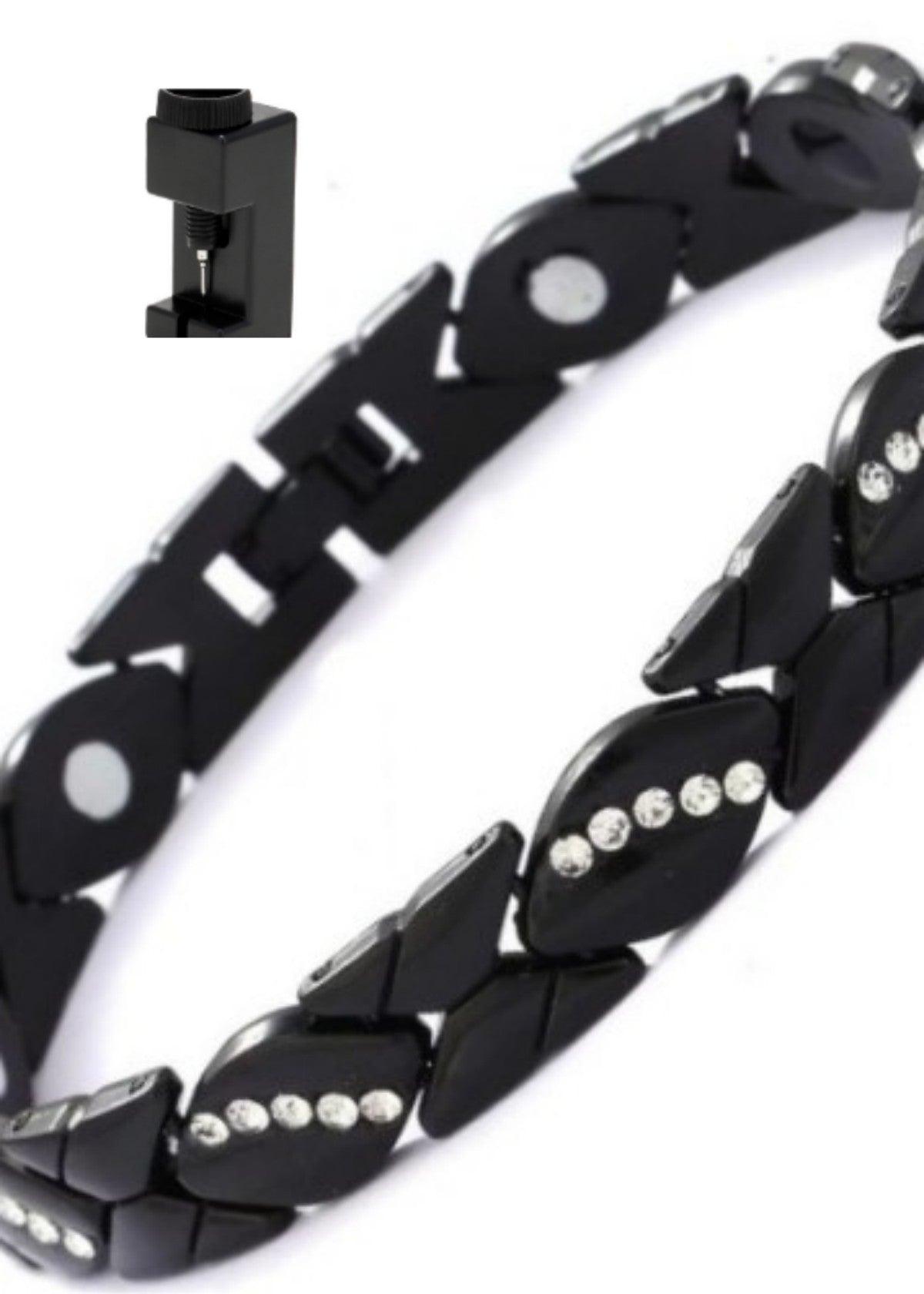 MAC083 Leaf Brushed Creative Magnet Bracelet