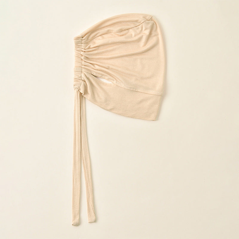 Mercerized Cotton Tie-Back Under Cap with Ear Openings(MH204)