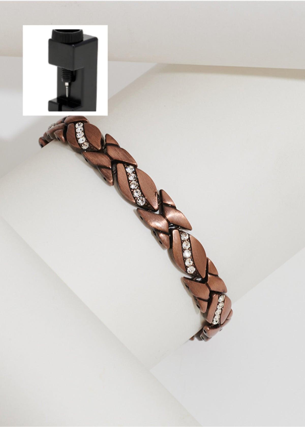 MAC083 Leaf Brushed Creative Magnet Bracelet