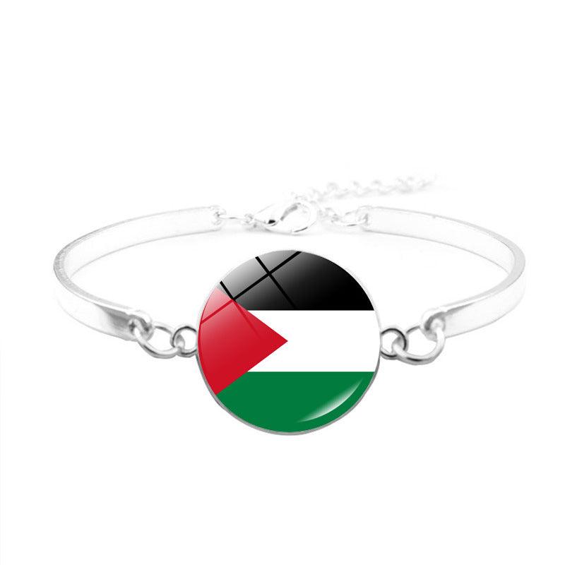 Free Palestine Bracelet | Palestinian Flag Keffiyeh Bracelet (MAC081)