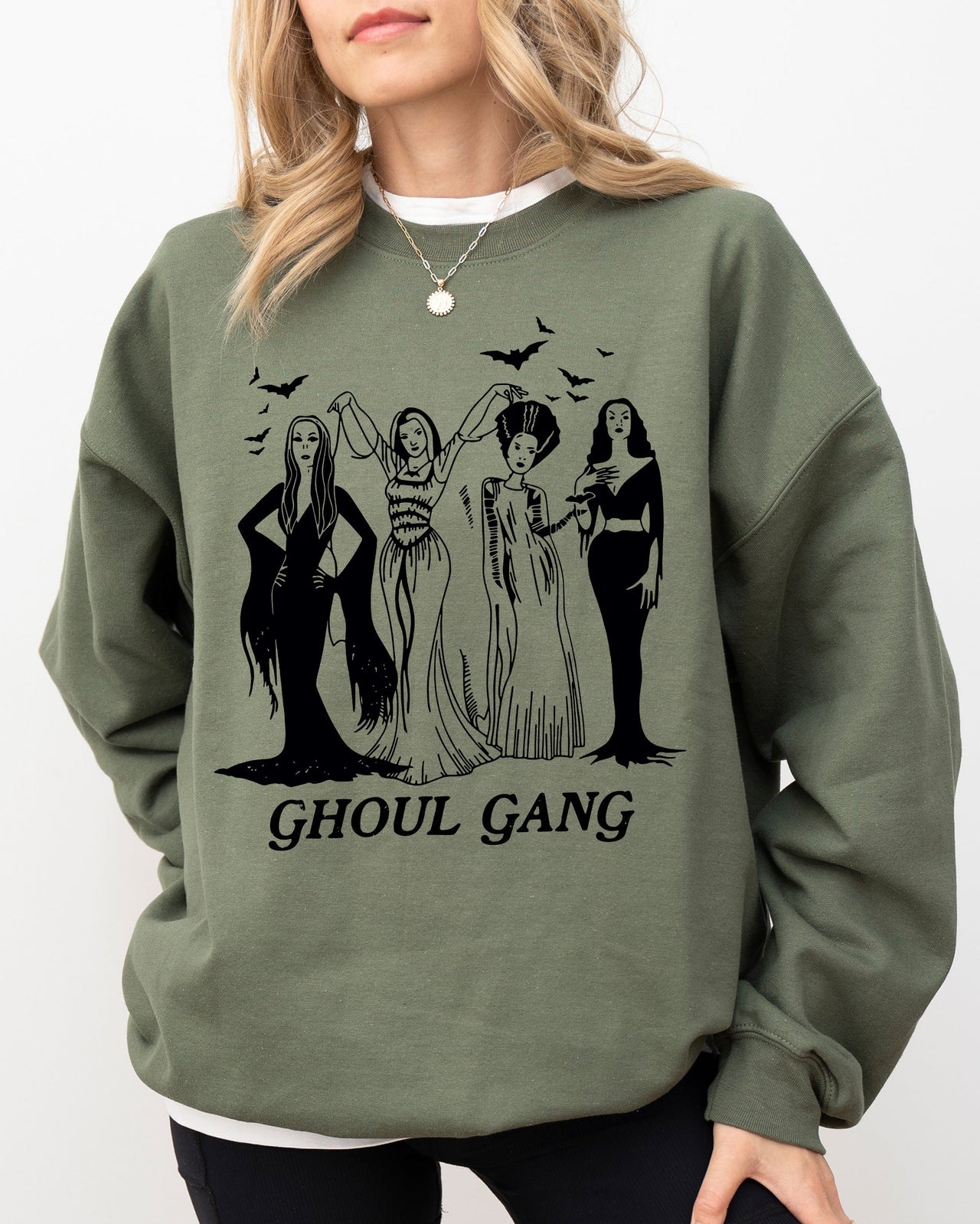 Ghoul Gang Witch Halloween Spooky Costume Meme Trendy Cozy Soft Premium Warm Sweatshirt