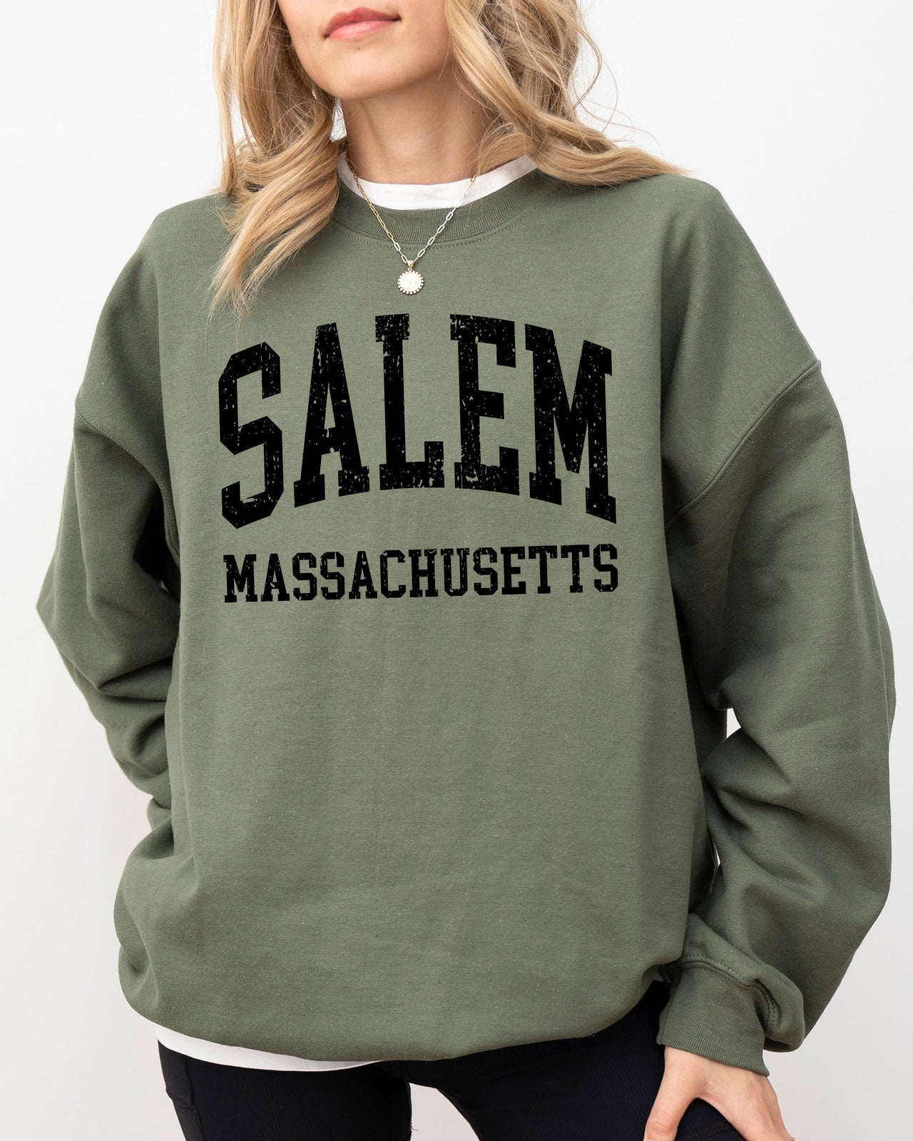 Salem Massachusetts Witch Halloween Spooky Meme Costume Aesthetic Gothic Sweatshirt