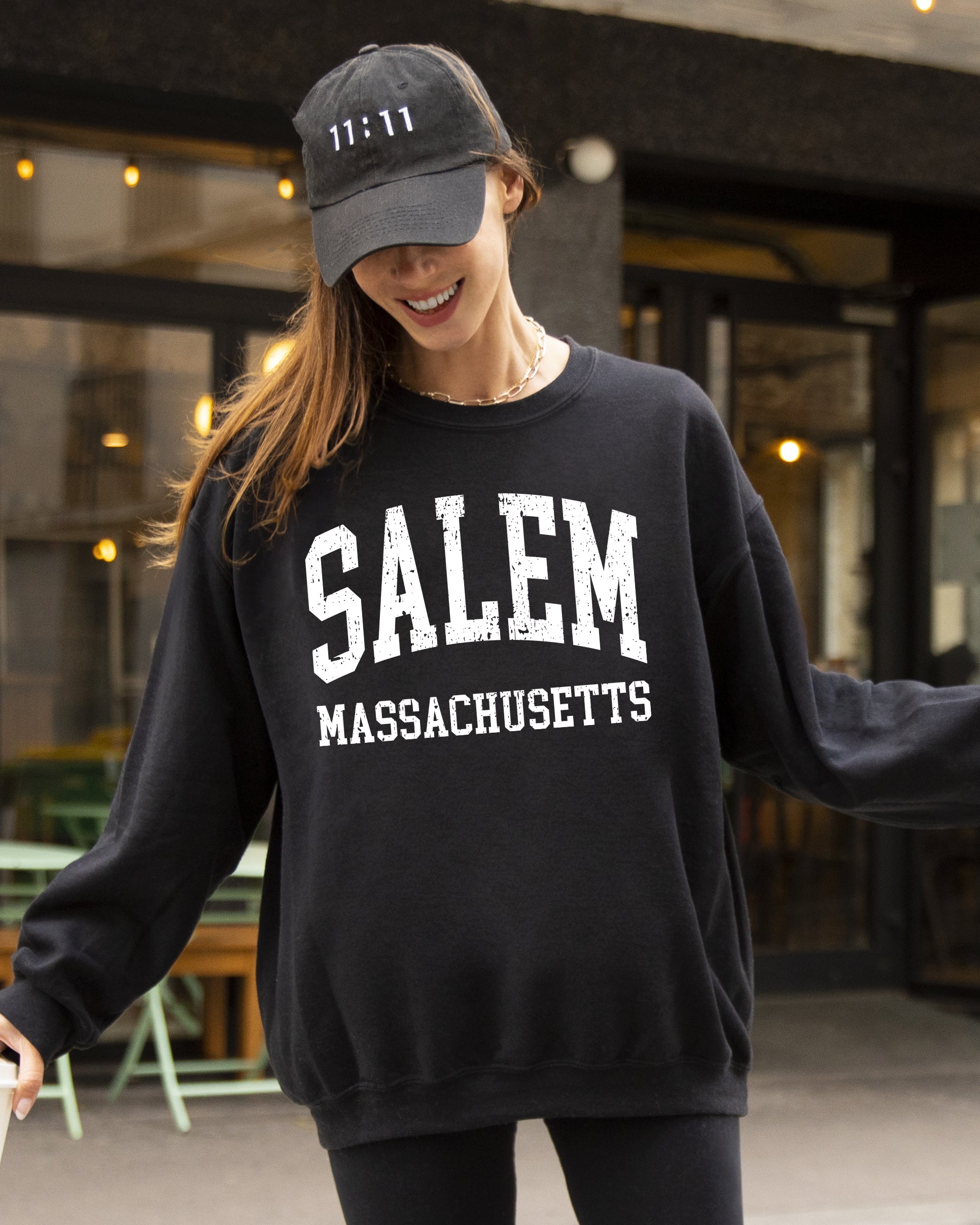 Salem Massachusetts Witch Halloween Spooky Meme Costume Aesthetic Gothic Sweatshirt