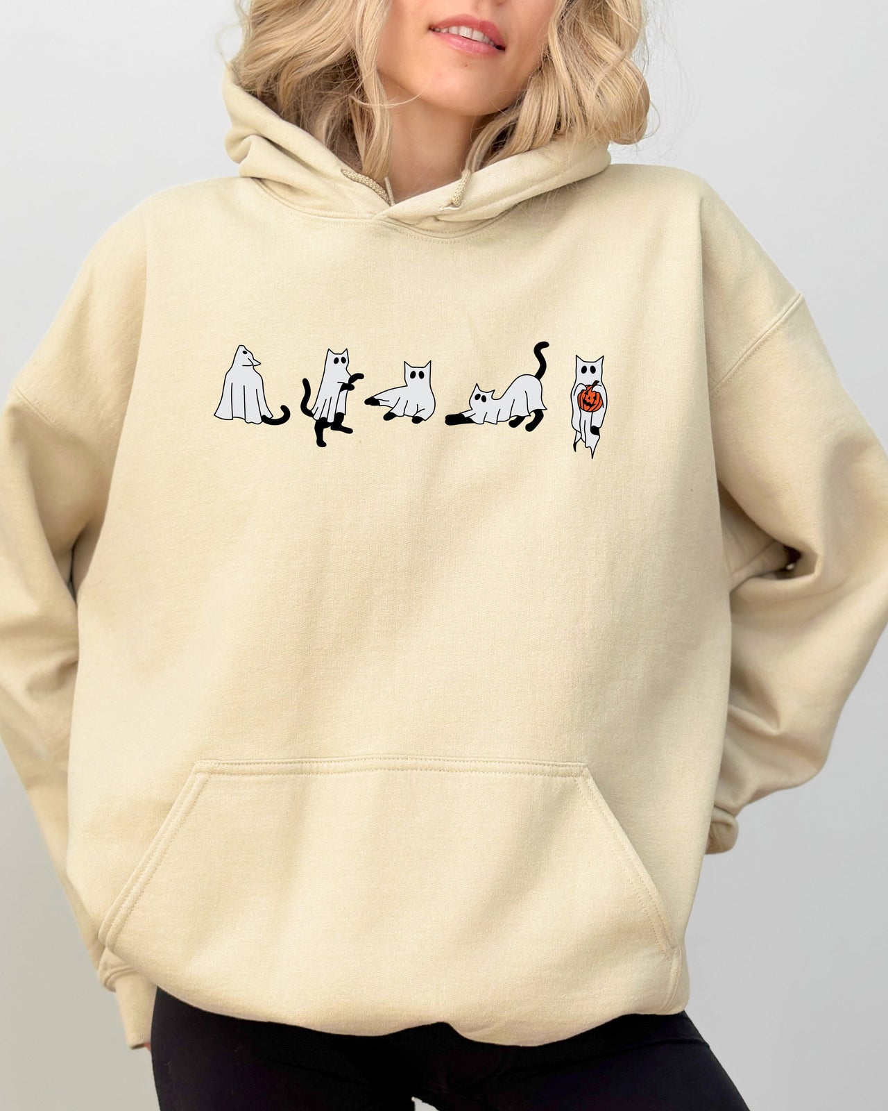 Cat Ghosts Skeleton Witch Halloween Spooky Meme Costume Collection Iconic Limited Edition Hoodie