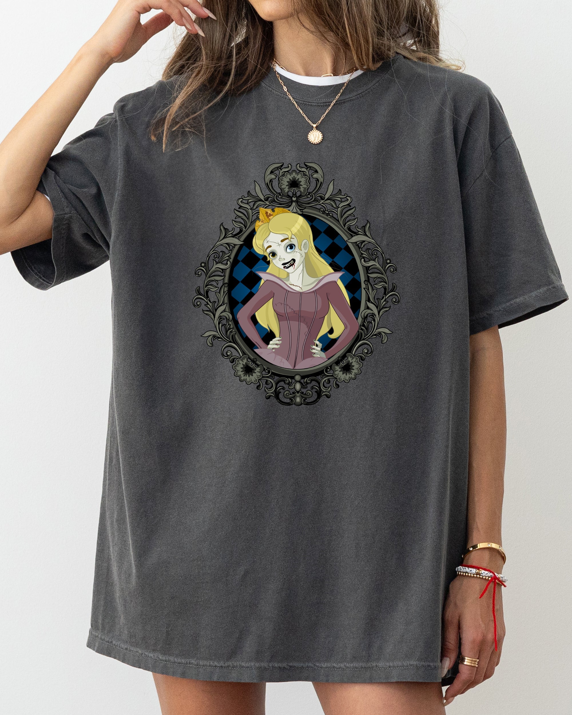 Sleeping Beauty Skeleton Witch Meme Halloween Gothic Nightmare Comfort Colors Tee