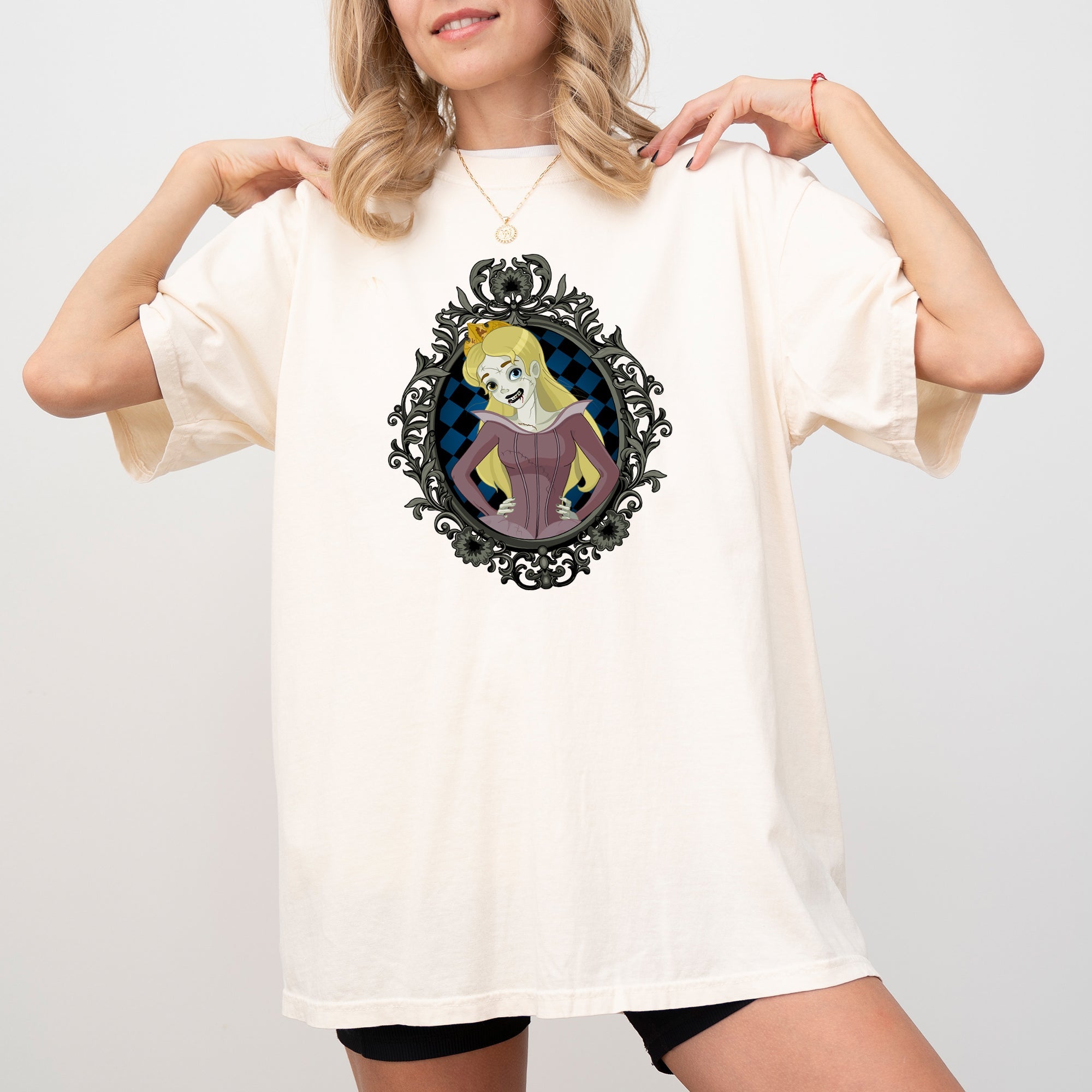 Sleeping Beauty Skeleton Witch Meme Halloween Gothic Nightmare Comfort Colors Tee