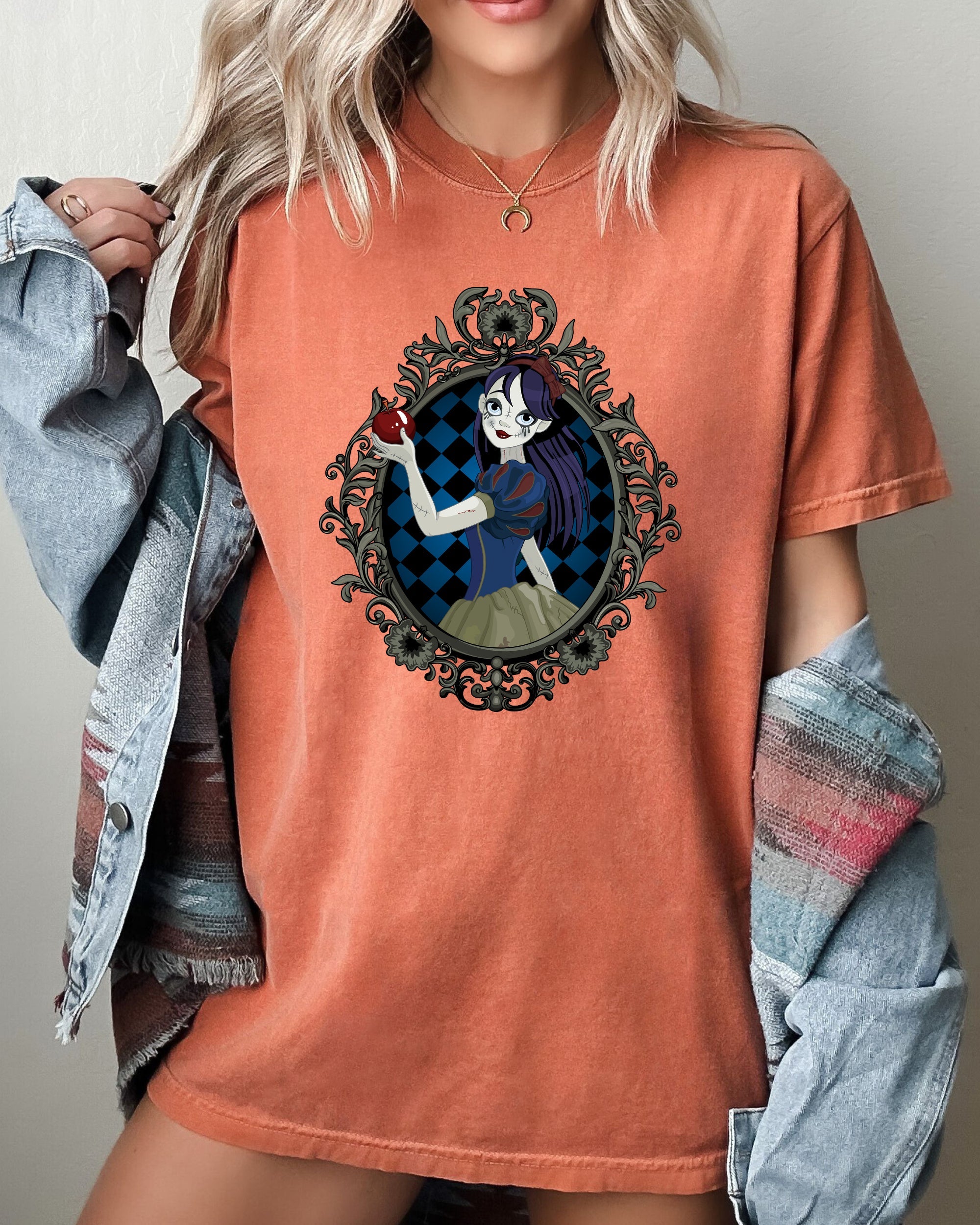 Snow White Princess Skeleton Witch Aesthetic Meme Halloween Spooky Costume Comfort Colors Tee