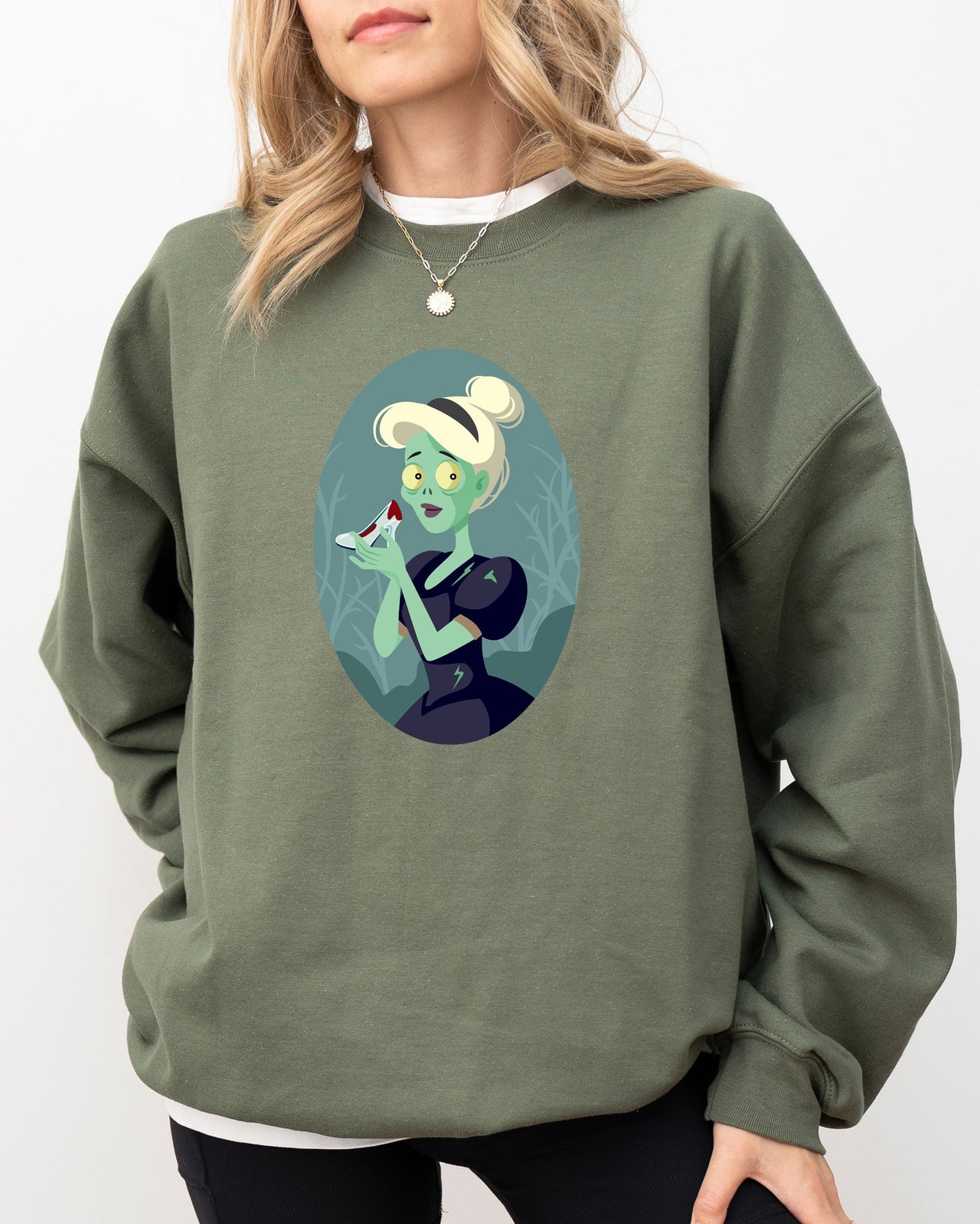 Cinderella Princess Skeleton Witch Meme Halloween Spooky Costume Graphic Sweatshirt