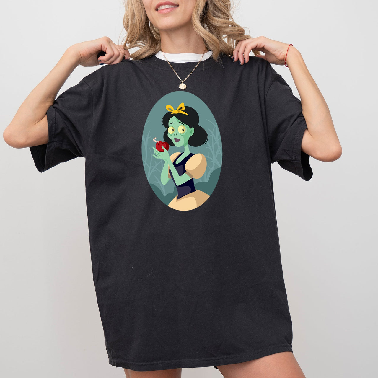 Snow White Spooky Princess Skeleton Witch Halloween Meme Costume Comfort Colors Tee