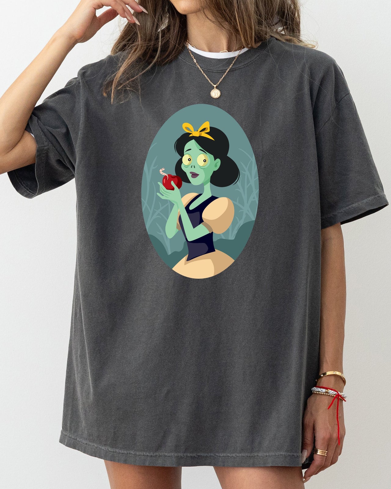 Snow White Spooky Princess Skeleton Witch Halloween Meme Costume Comfort Colors Tee