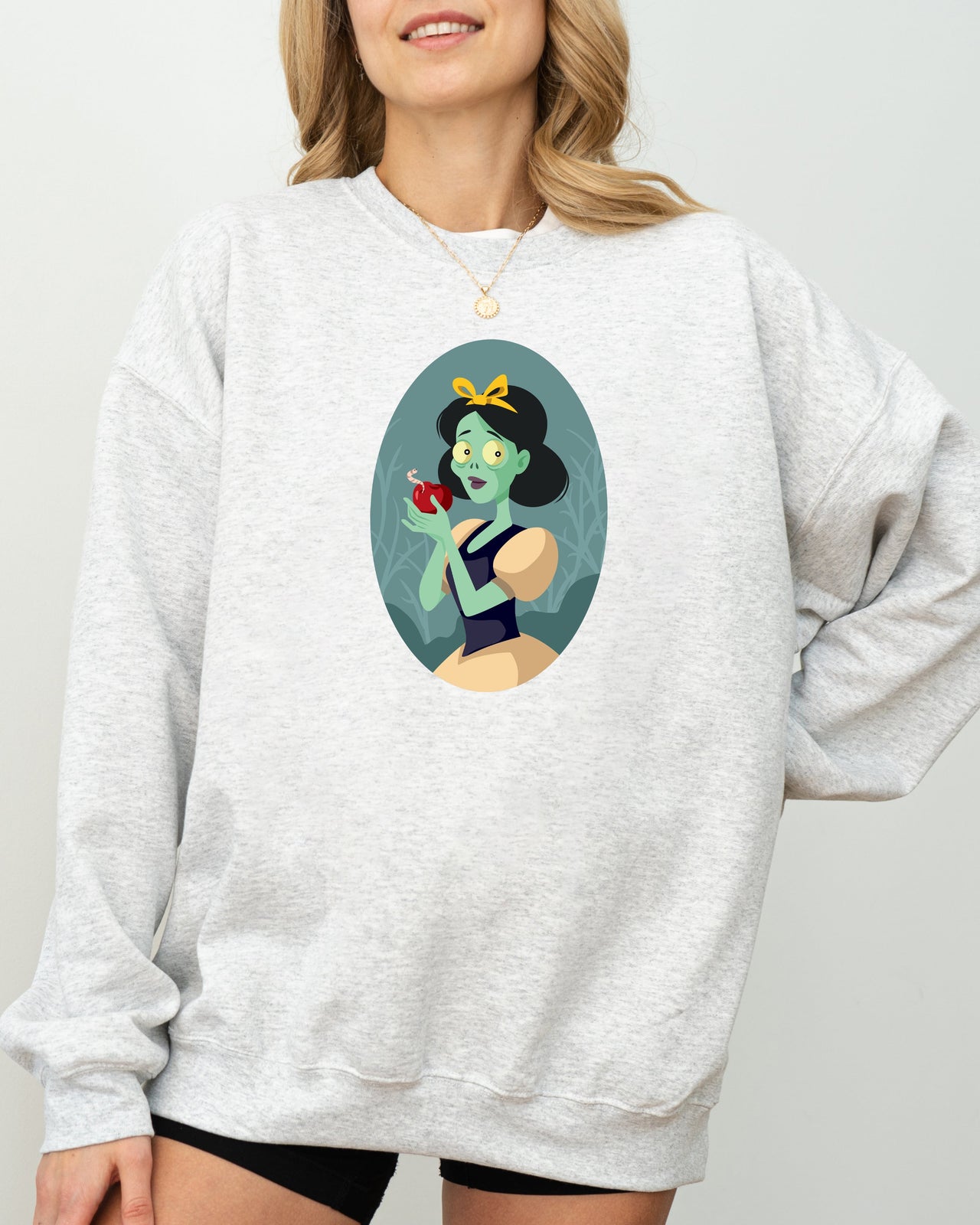 Snow White Spooky Princess Skeleton Witch Aesthetic Meme Halloween Costume Sweatshirt