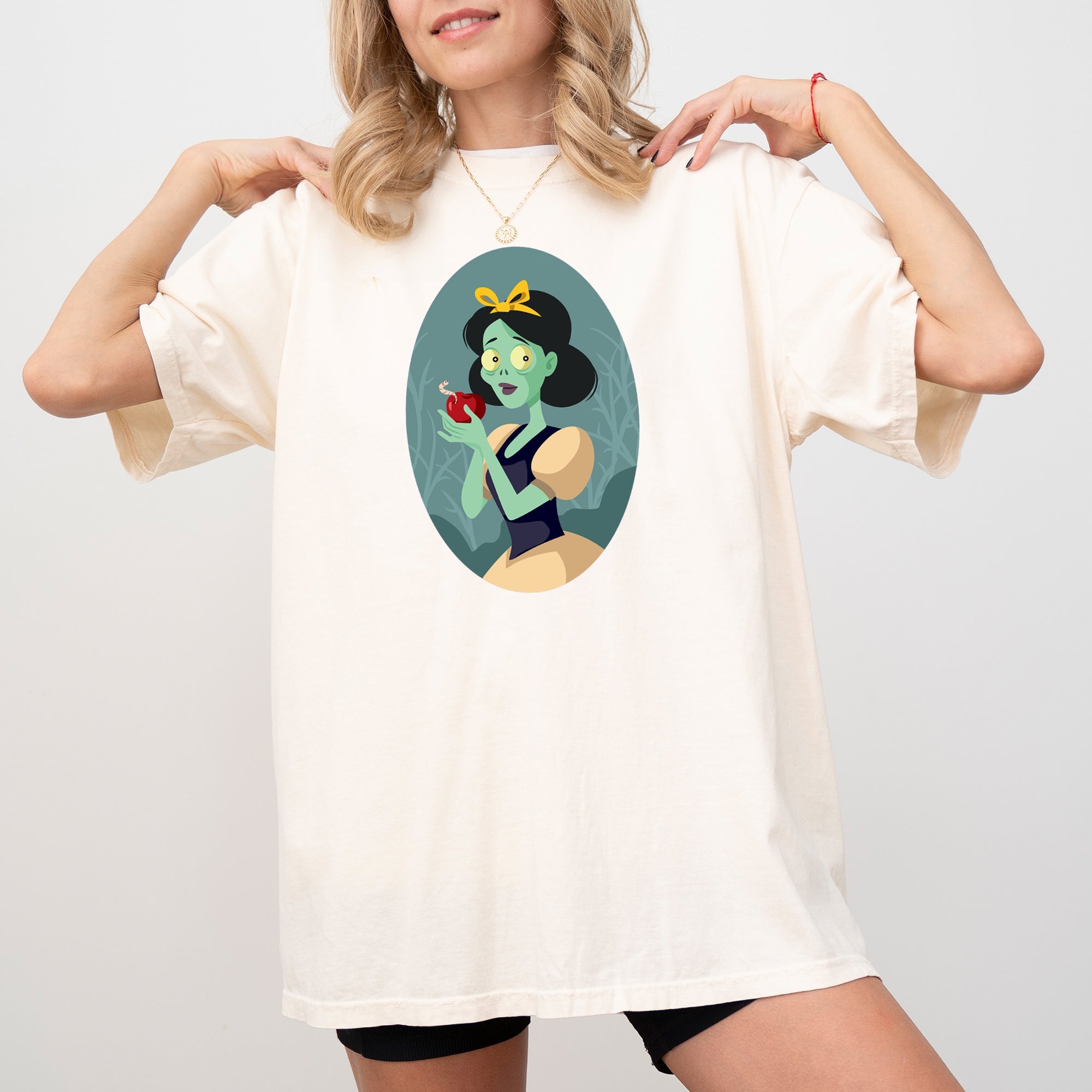 Snow White Spooky Princess Skeleton Witch Halloween Meme Costume Comfort Colors Tee