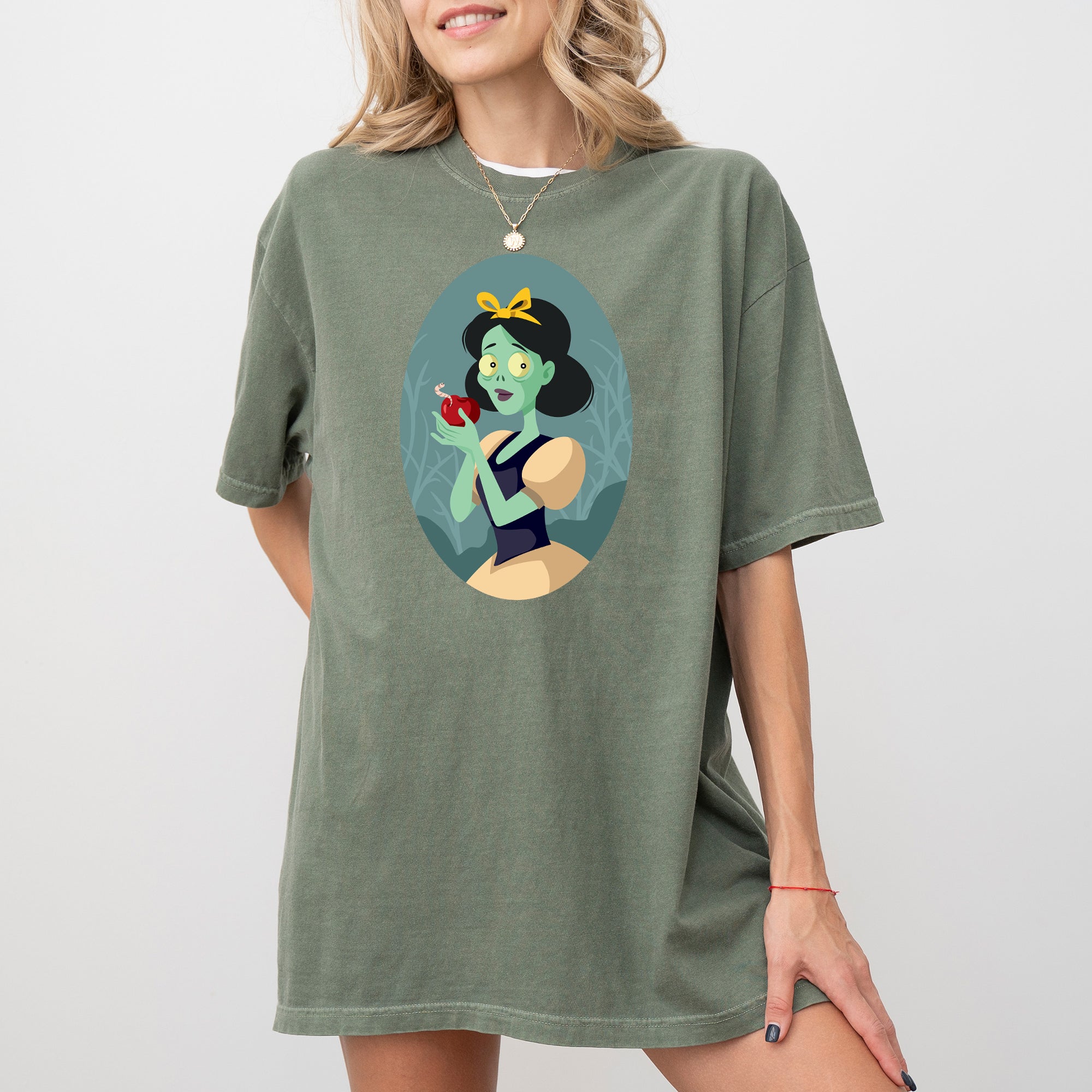 Snow White Spooky Princess Skeleton Witch Halloween Meme Costume Comfort Colors Tee