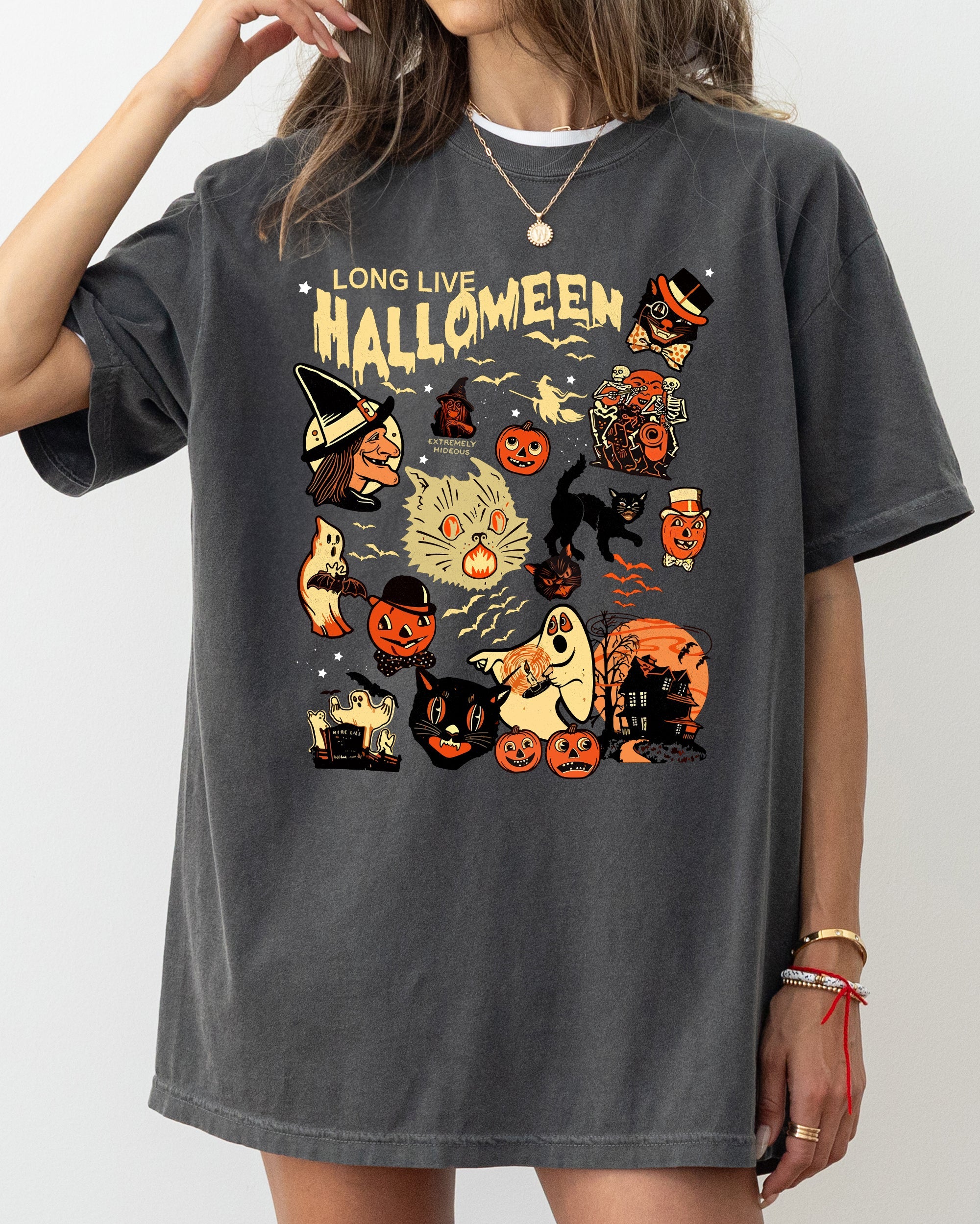 Long Live Halloween Pumpkin Spooky Skeleton Witch Meme Aesthetic Costume Comfort Colors Tee