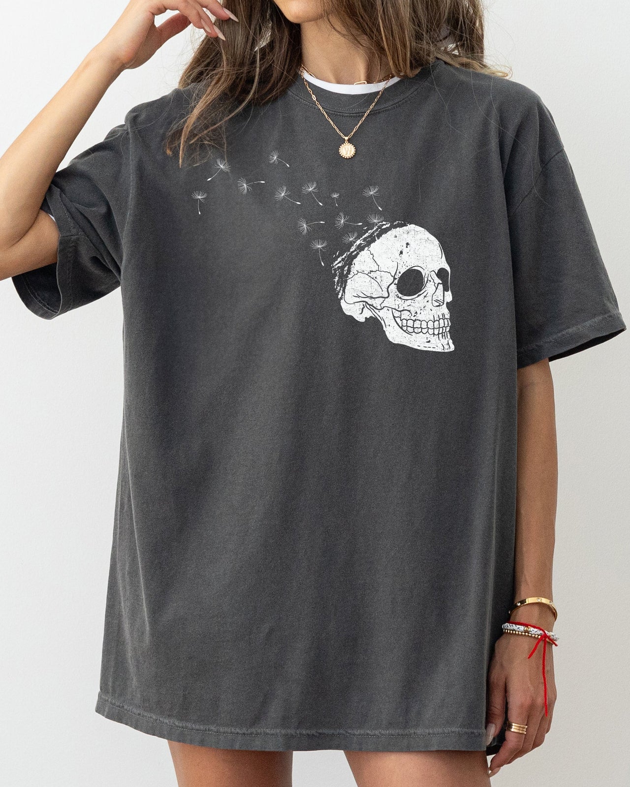 Dandelion Skull Spooky Skeleton Witch Halloween Costume Meme Funny Graphic Comfort Colors Tee