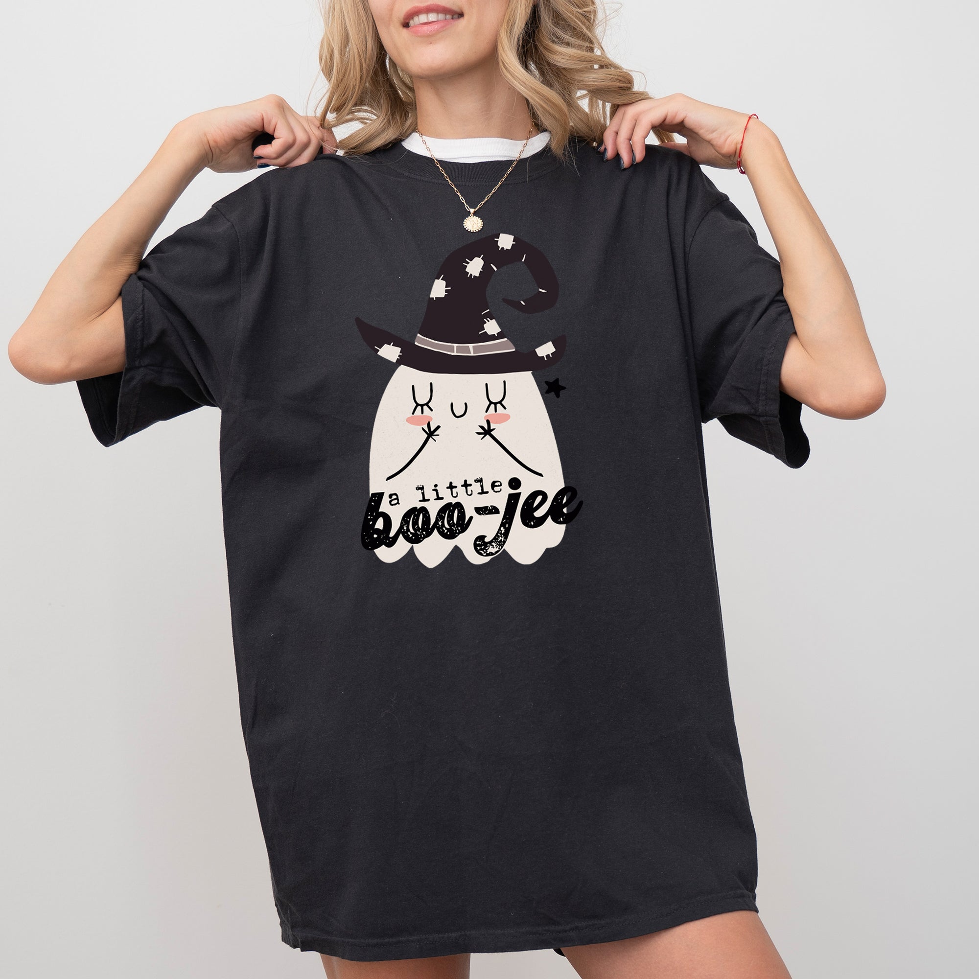 Boo-Jee Ghost Spooky Skeleton Witch Halloween Meme Graphic Artwork Comfort Colors Tee