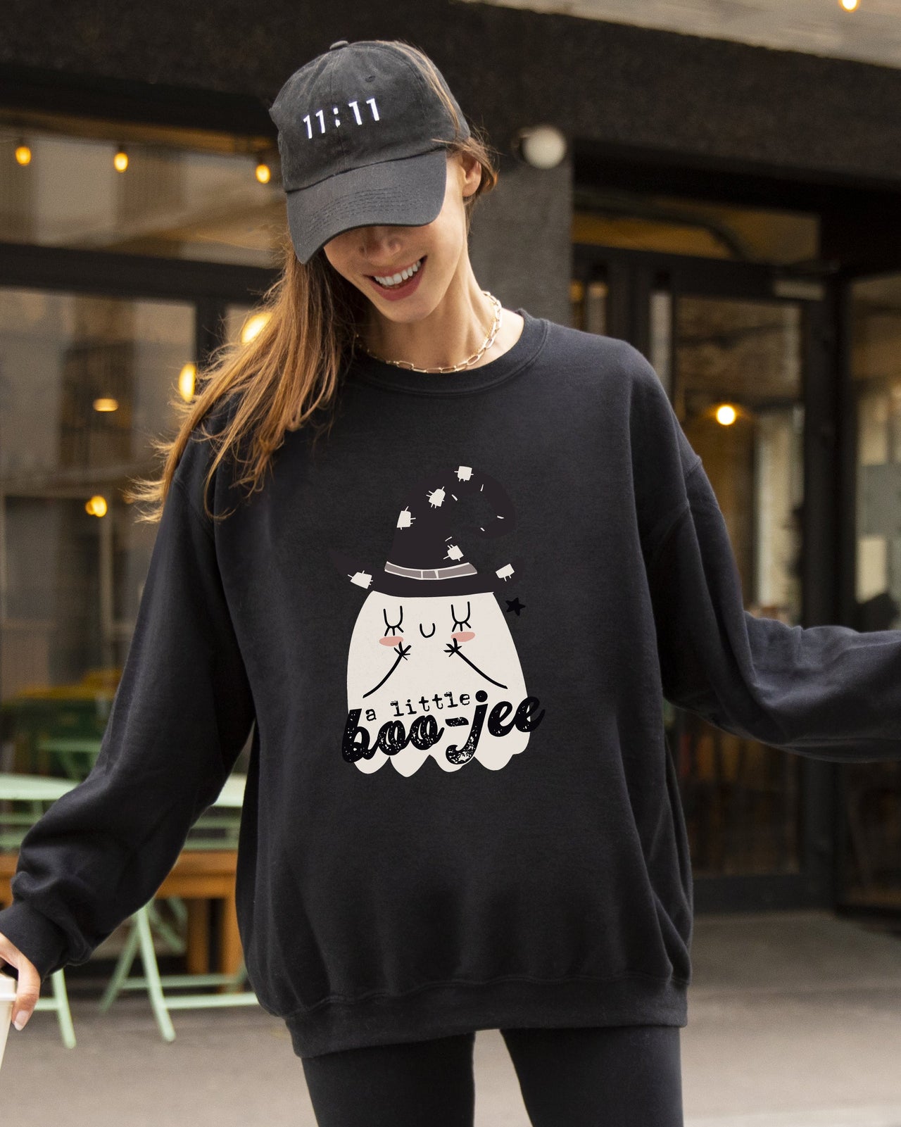 Boo-Jee Ghost Spooky Skeleton Witch Halloween Costume Night Parade Edition Sweatshirt