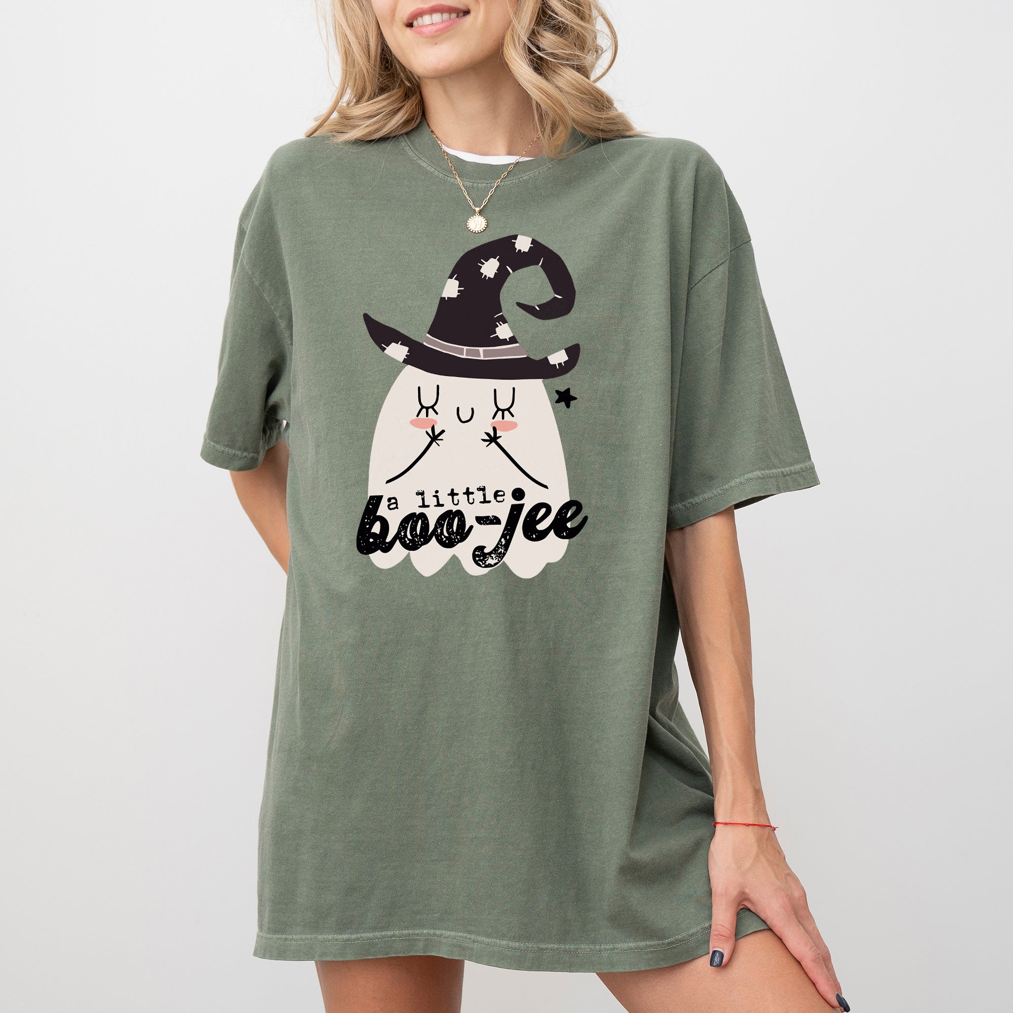 Boo-Jee Ghost Spooky Skeleton Witch Halloween Meme Graphic Artwork Comfort Colors Tee