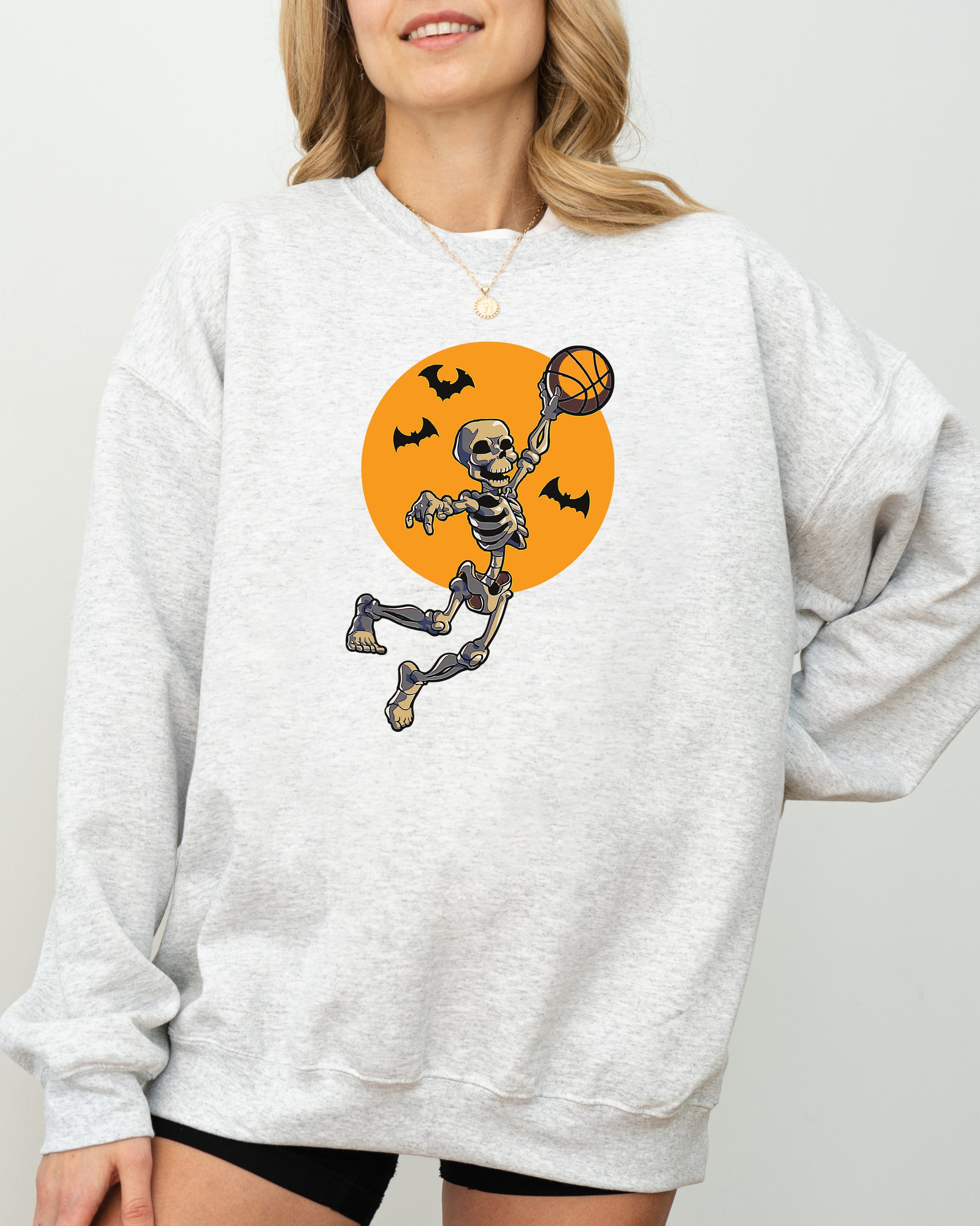 Basketball Skeleton Spooky Meme Witch Halloween Costume Limited Edition Sweatshirt