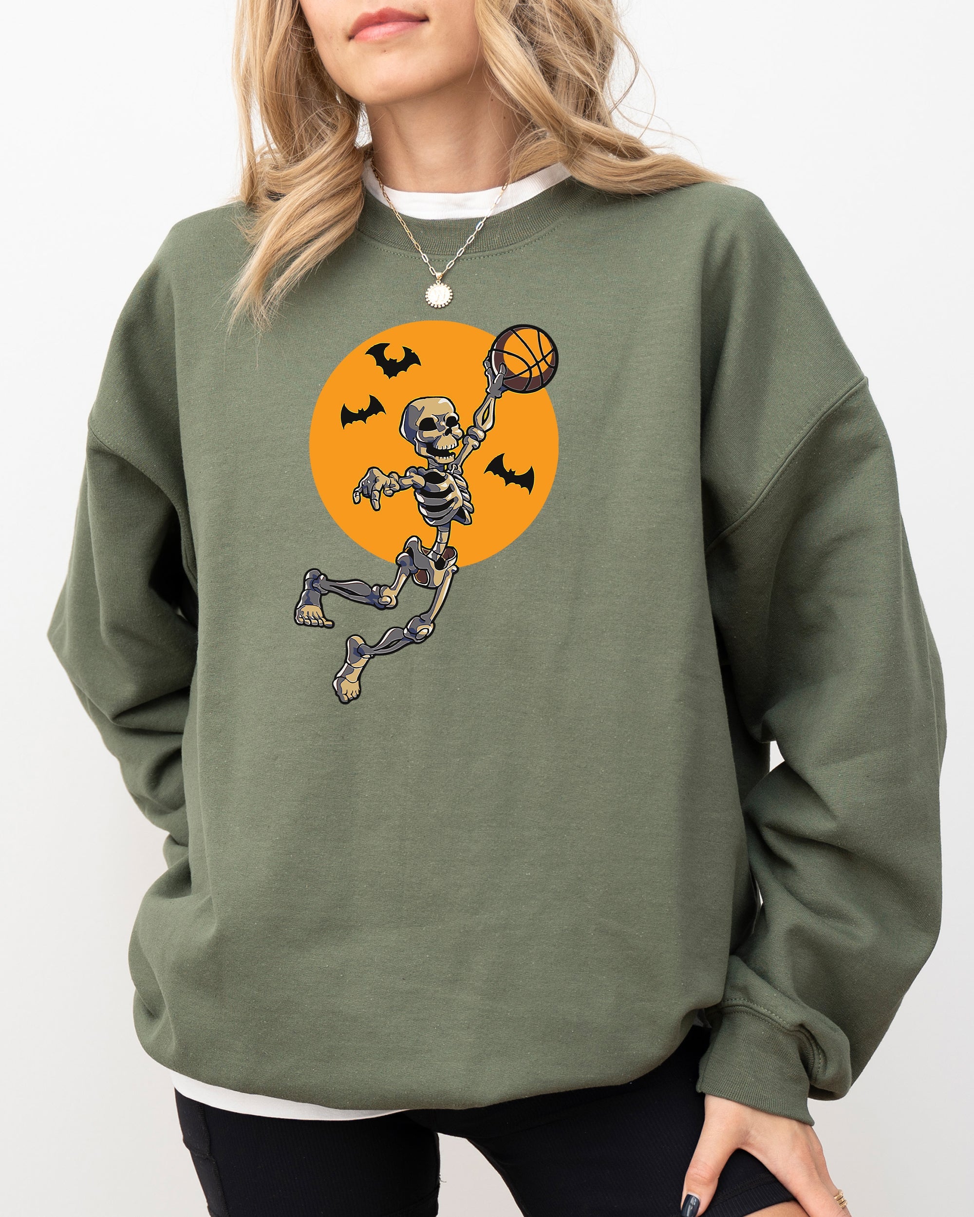 Basketball Skeleton Spooky Meme Witch Halloween Costume Limited Edition Sweatshirt