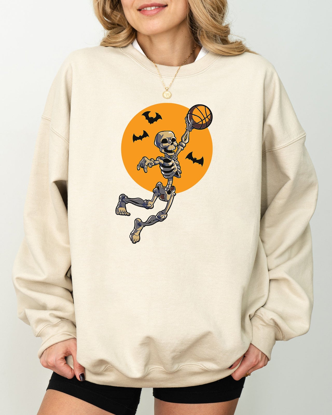 Basketball Skeleton Spooky Meme Witch Halloween Costume Limited Edition Sweatshirt
